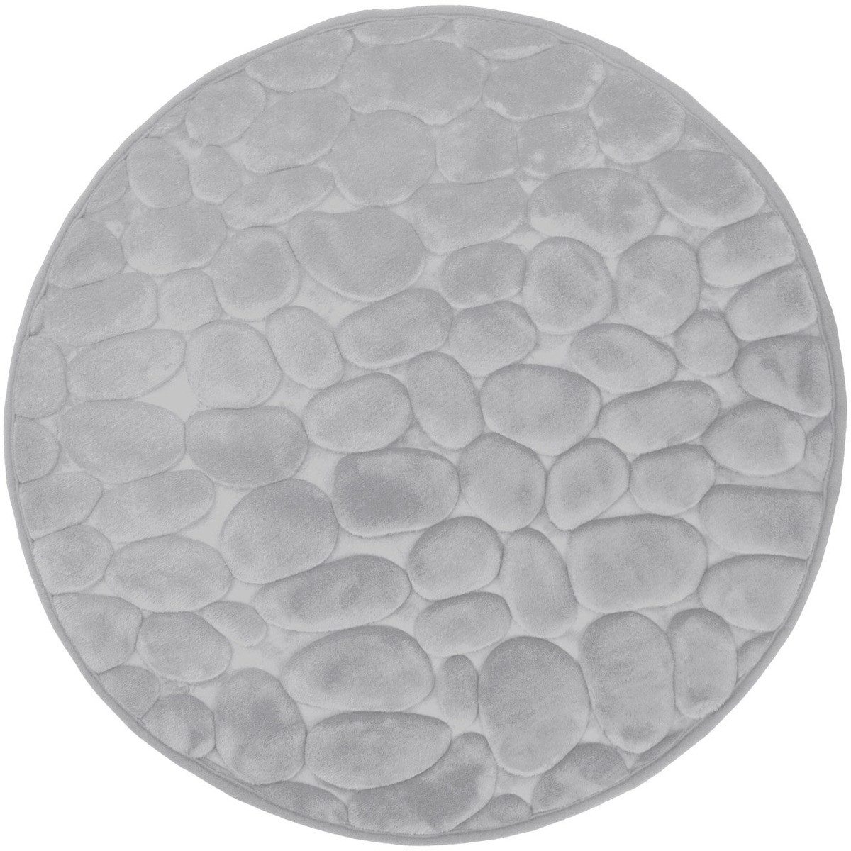 Euroshowers GmbH Badematte Memory Foam Bellarina Hellgrau Ø60 cm, Memory funktion, Rutschhemmende Beschichtung auf der Unterseite, 100% polyester, memory foam (stoppning), latex SBR, Rund, Memory funktion, Rutschhemmende Beschichtung auf der Unterseite