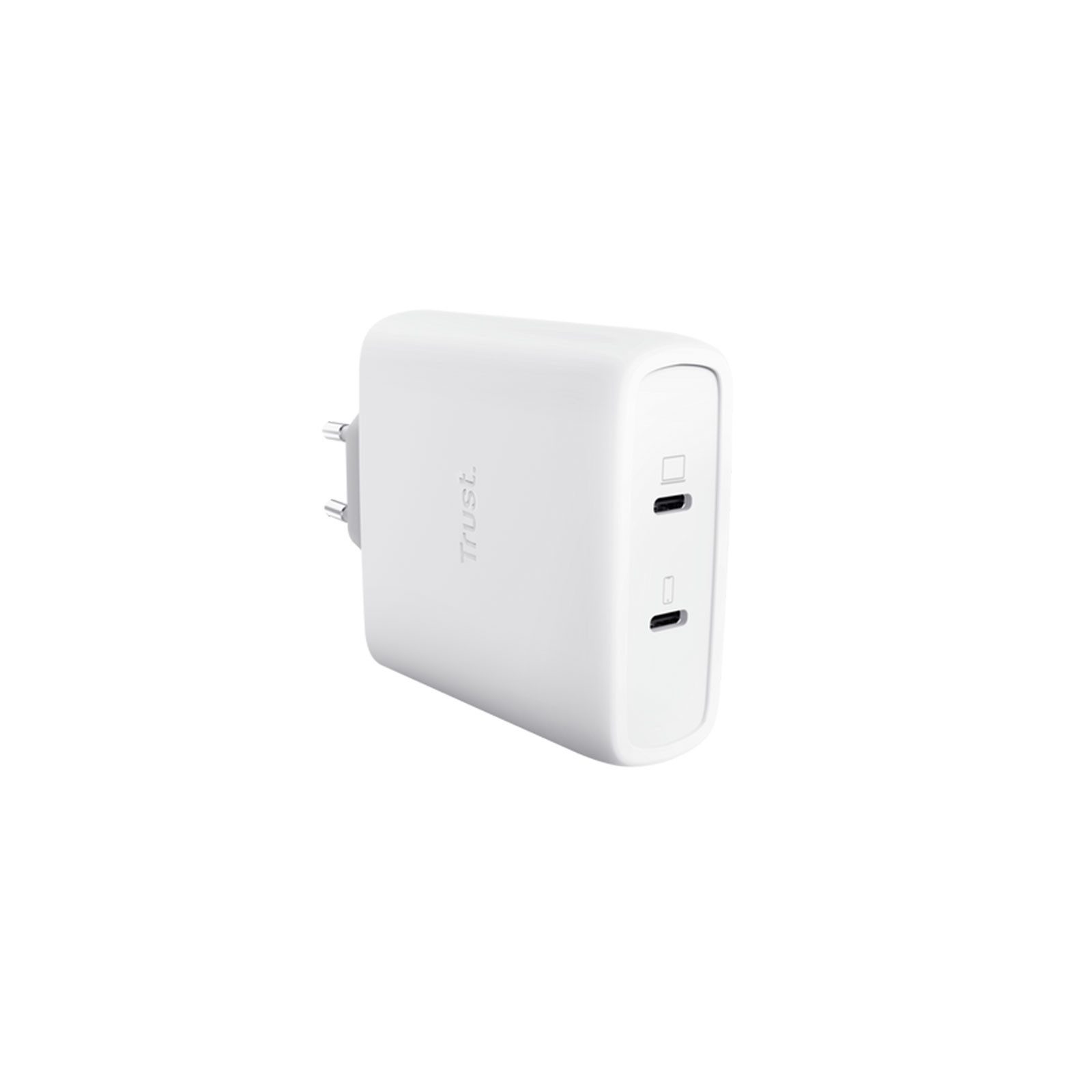 Trust Maxo USB-C-GaN-Ladegerät 100 W Ladestation (Schnelles 100 W USB-C-Ladegerät mit 2 Anschlüssen)