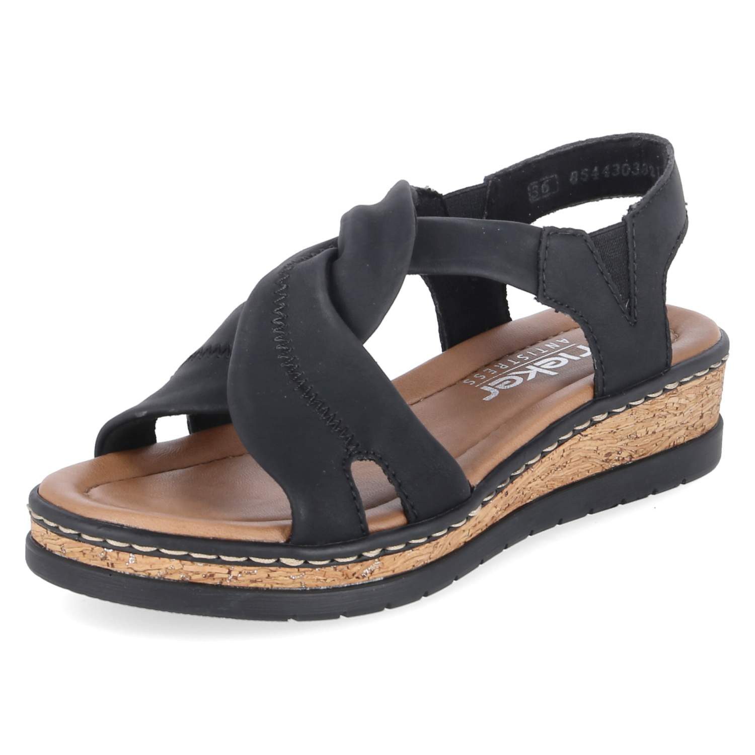Rieker Rieker V4161-00 Damen Synthetik black Sandalette