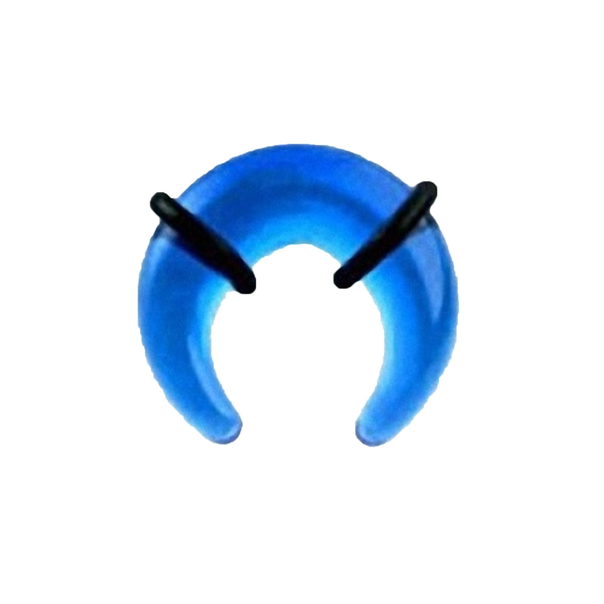 Taffstyle Dehnungsstab Piercing Dehnungssichel Expander UV Kunststoff, Piercing Ohrpiercing Dehnungssichel Expander UV Kunststoff Blau