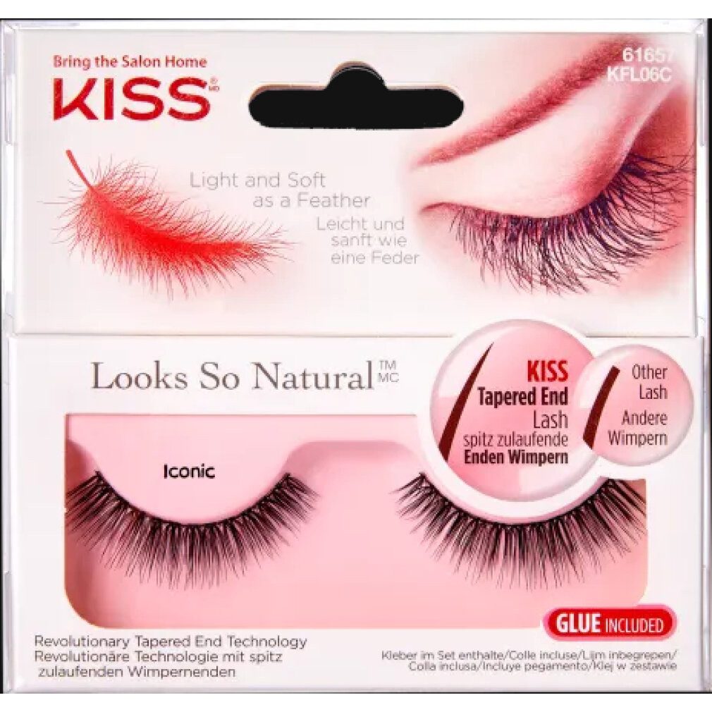 Kiss Einzelwimpern Künstliche Wimpern Looks So Natural Iconic (1 Paar), 2 St