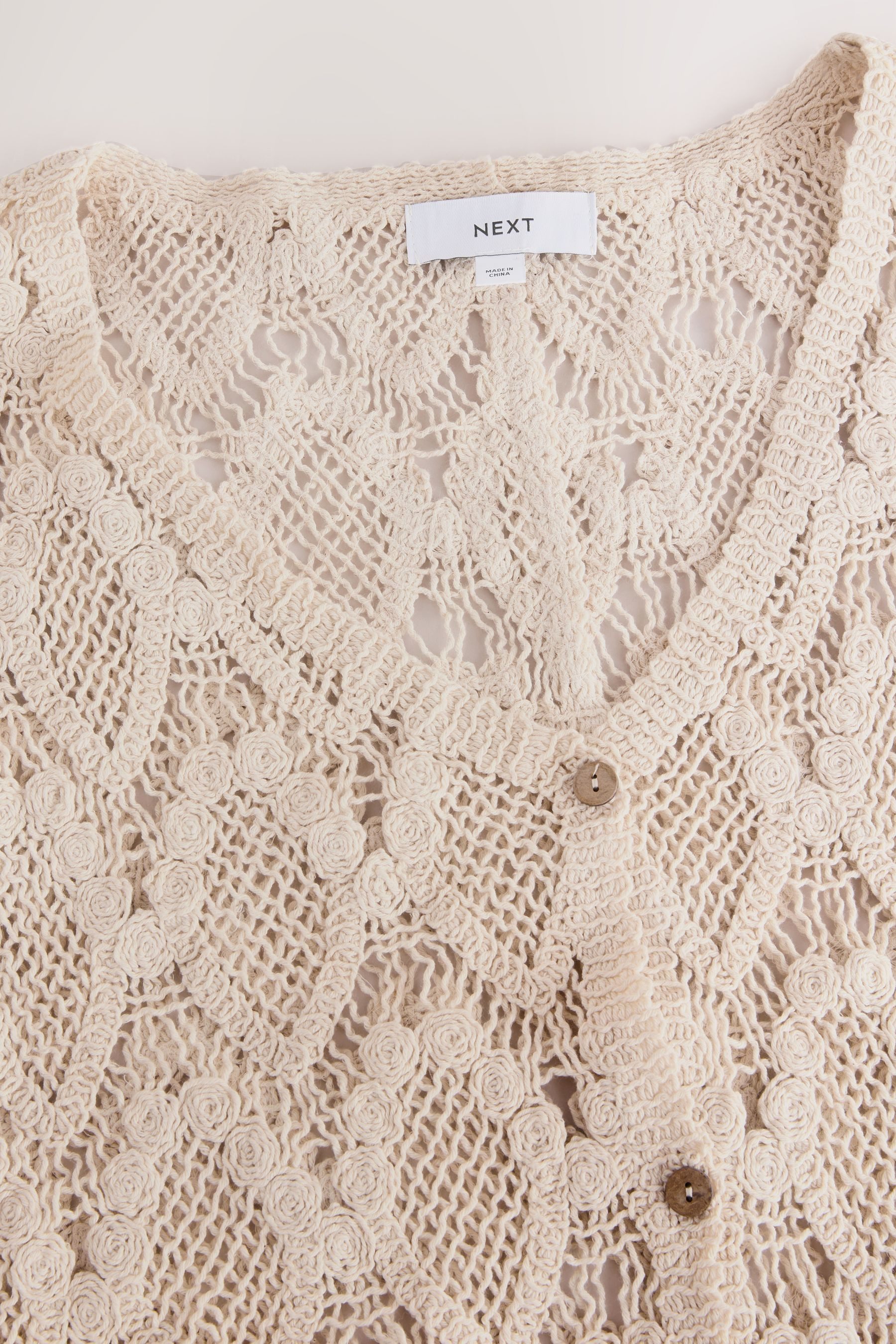 Next Midikleid Geknöpftes Strand-Midikleid mit Häkeldetail (1-tlg) günstig online kaufen