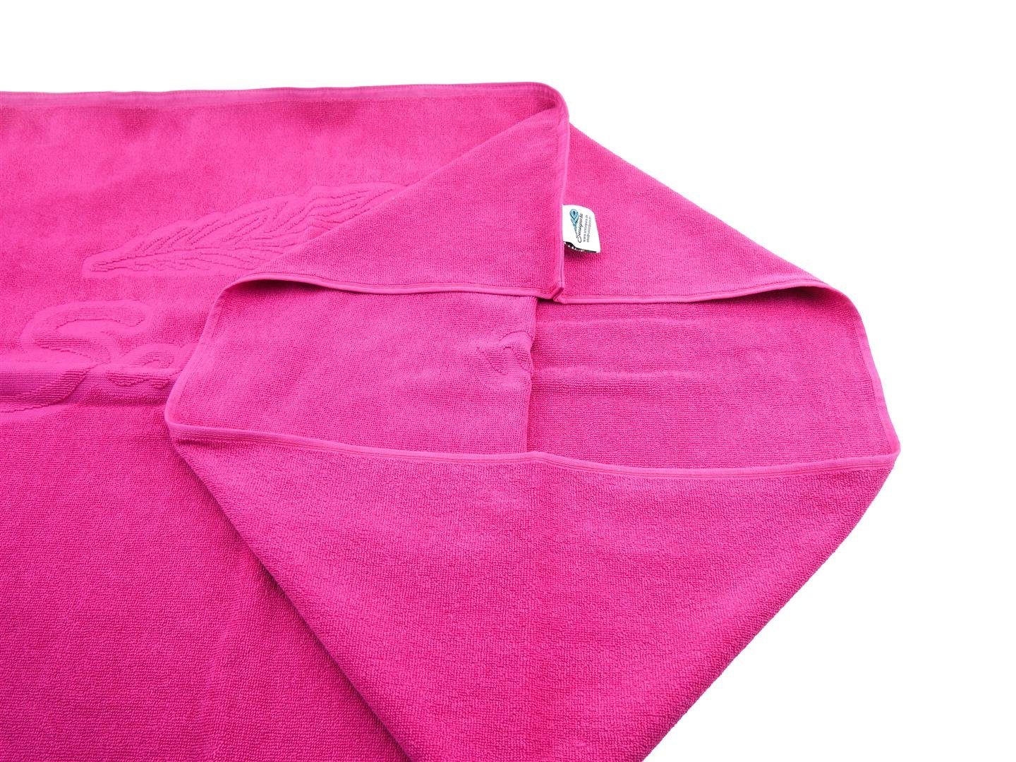 Sauna-Aufgussset Wedeltuch für Sauna, Frottee pink 90x65 cm