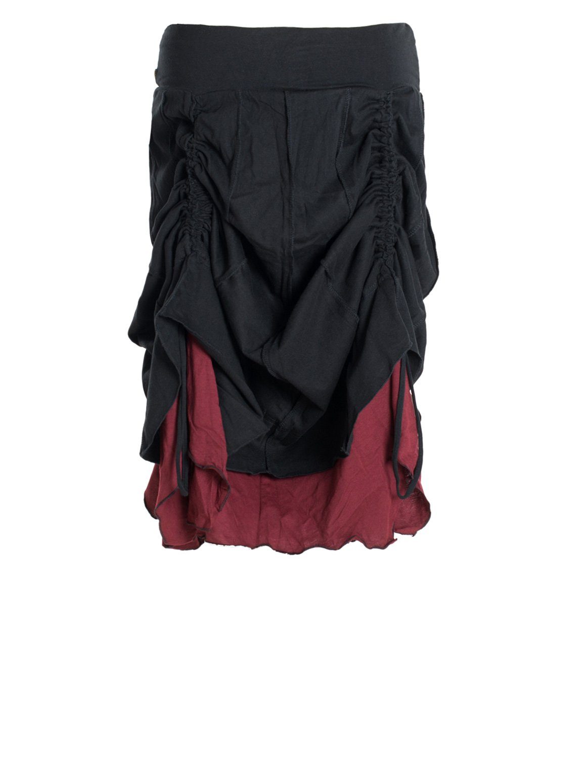 Vishes Maxirock Rock Längenverstellbar zum Hochschieben Raffen Gothik, Hippie, Festival Style