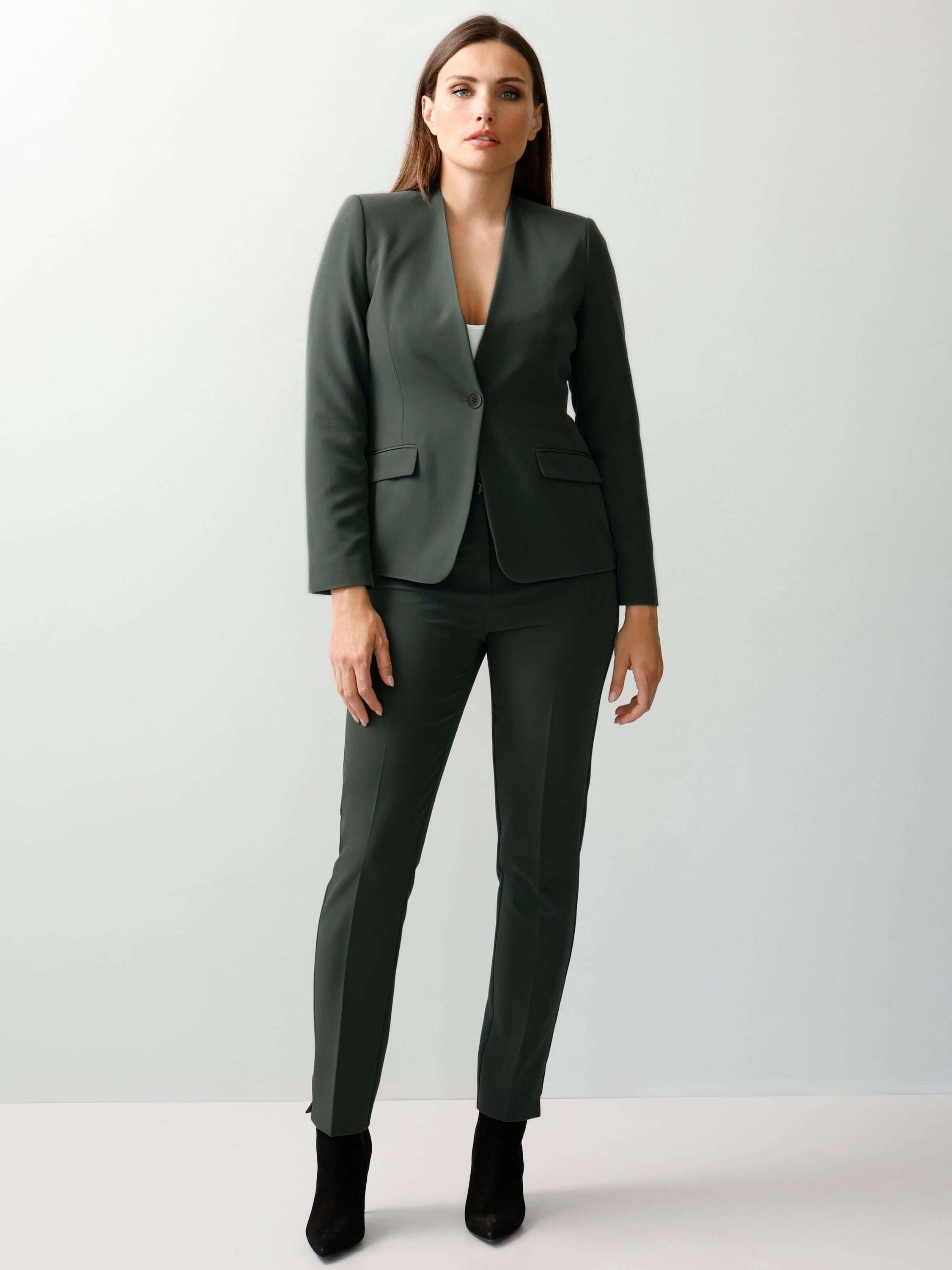 Alba Moda Kurzblazer Blazer Mit Kelchkragen