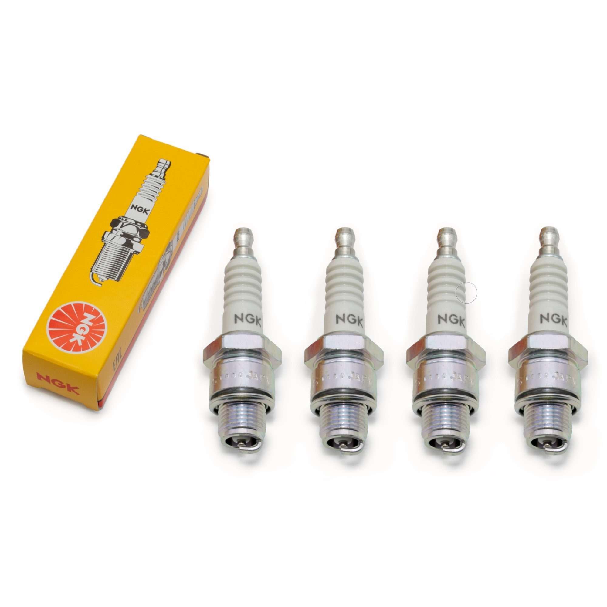 NGK Zündkerze Set 4x B5HS Zündkerze, 12,7mm Kurzgewinde Ø 14,0mm Hex 20,8mm