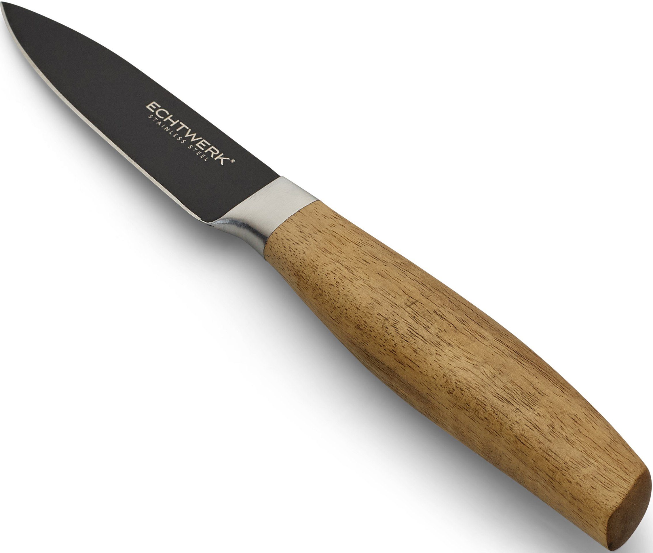 ECHTWERK Schälmesser Classic, aus hochwertigem Stahl, Obst- & Gemüsemmeser mit Holzgriff, 8,8 cm