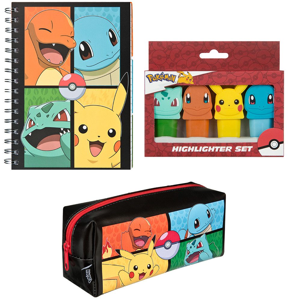 UNDERCOVER Schreibgeräteetui Pokémon, (Set, 3-tlg)