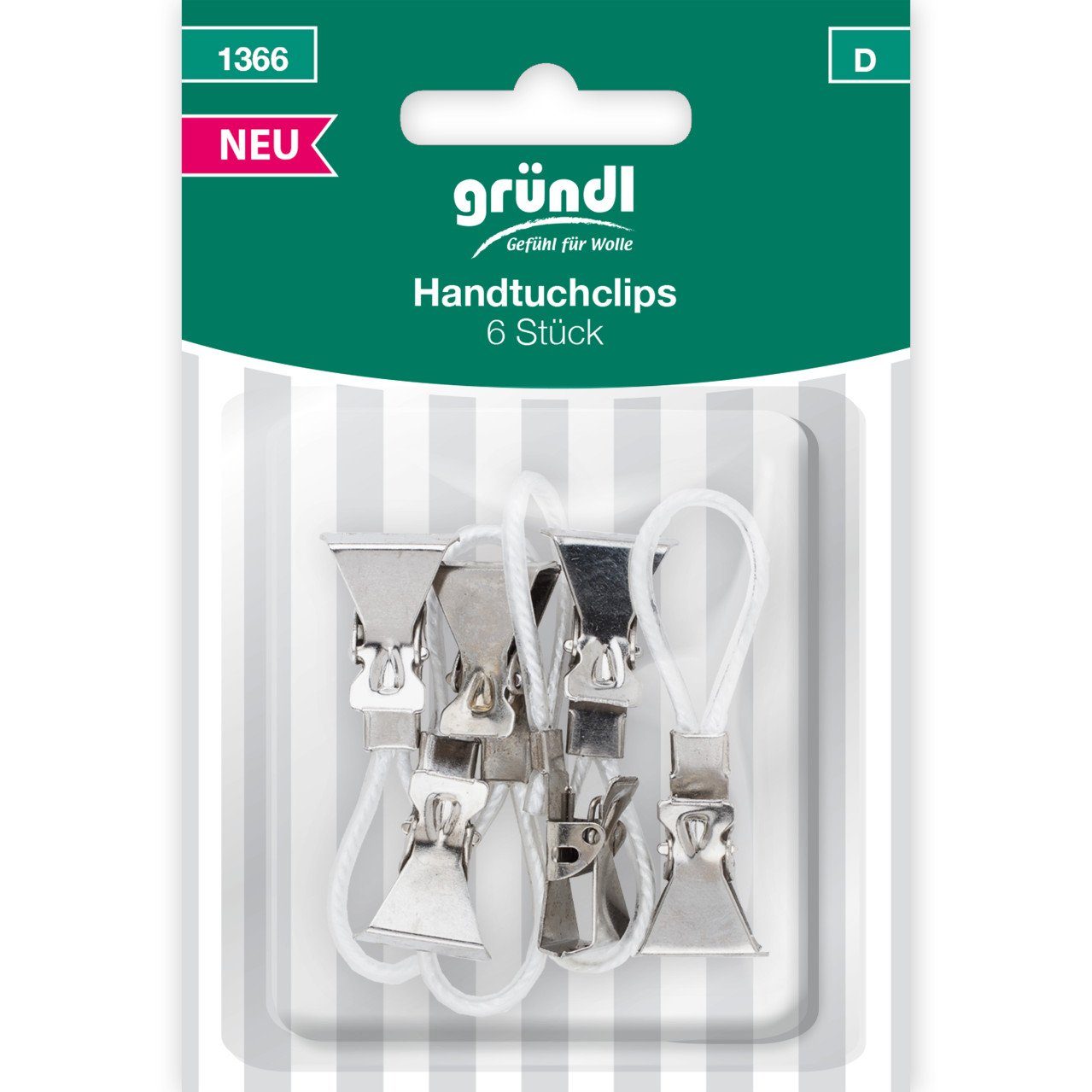 Gründl Bastelnaturmaterial Gründl Handtuchclips 6 Stück