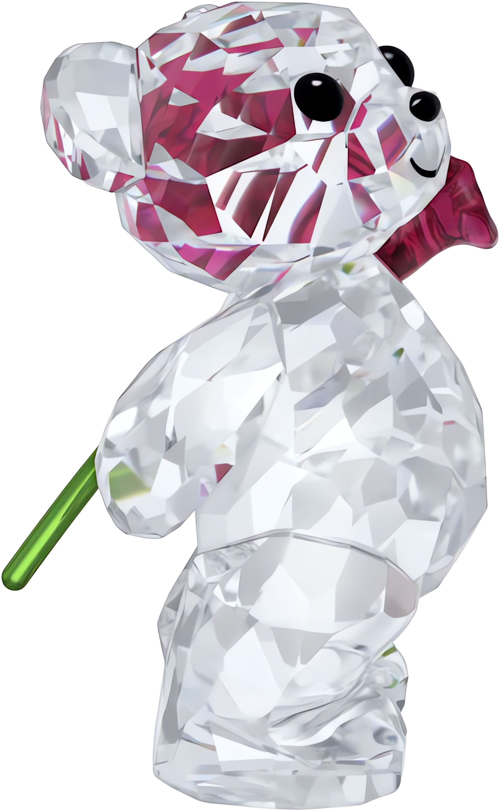 Swarovski Dekofigur Kristallfigur Sammelfigur Kris Bär Eine Rose voller Liebe (1 St), Swarovski® Kristall