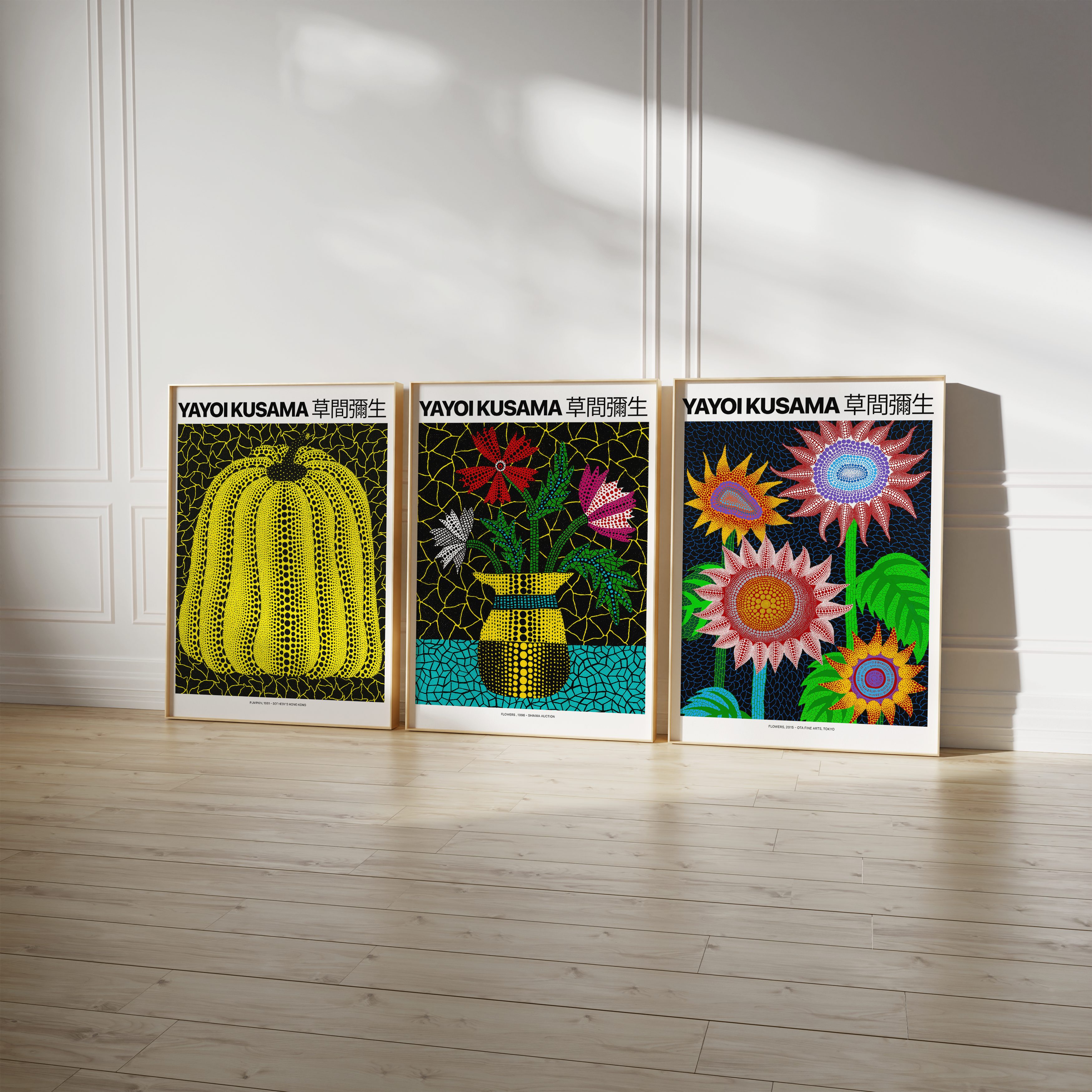 JUSTGOODMOOD Poster Kunst Geschenkidee Yayoi Kusama Blumen Kürbis Pop Art Japanische Zeitg, A (1 St) – Bild 2 von 5