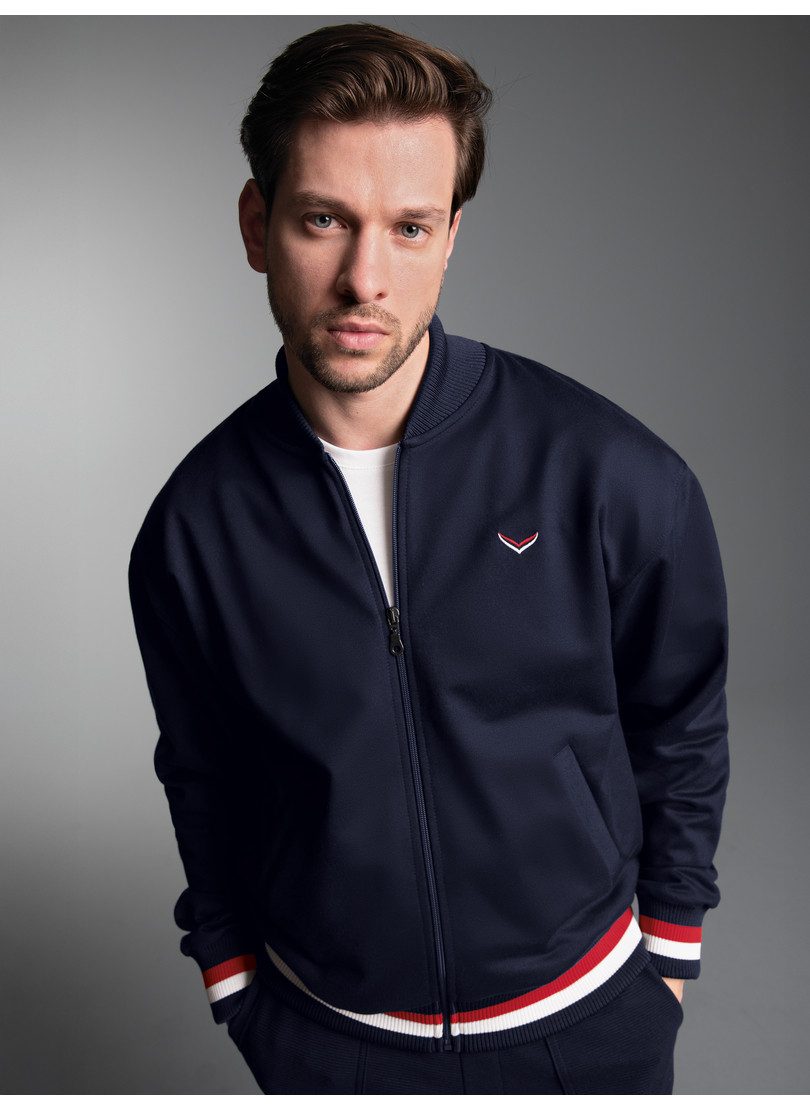 Trigema Sweatjacke TRIGEMA Collegejacke mit kontrastfarbigen günstig online kaufen