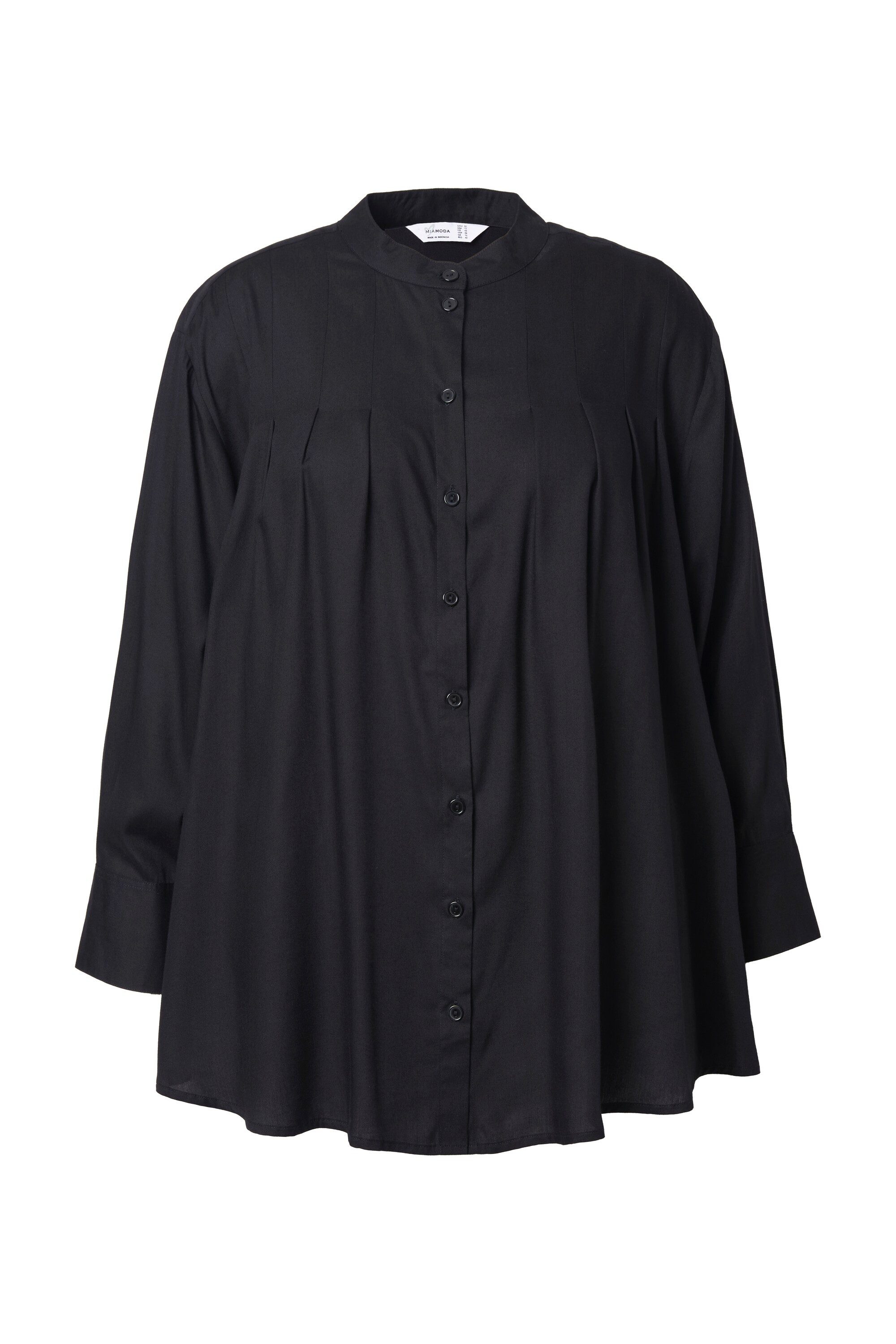 MIAMODA Longbluse Bluse Zierfalten an den Schultern Langarm günstig online kaufen