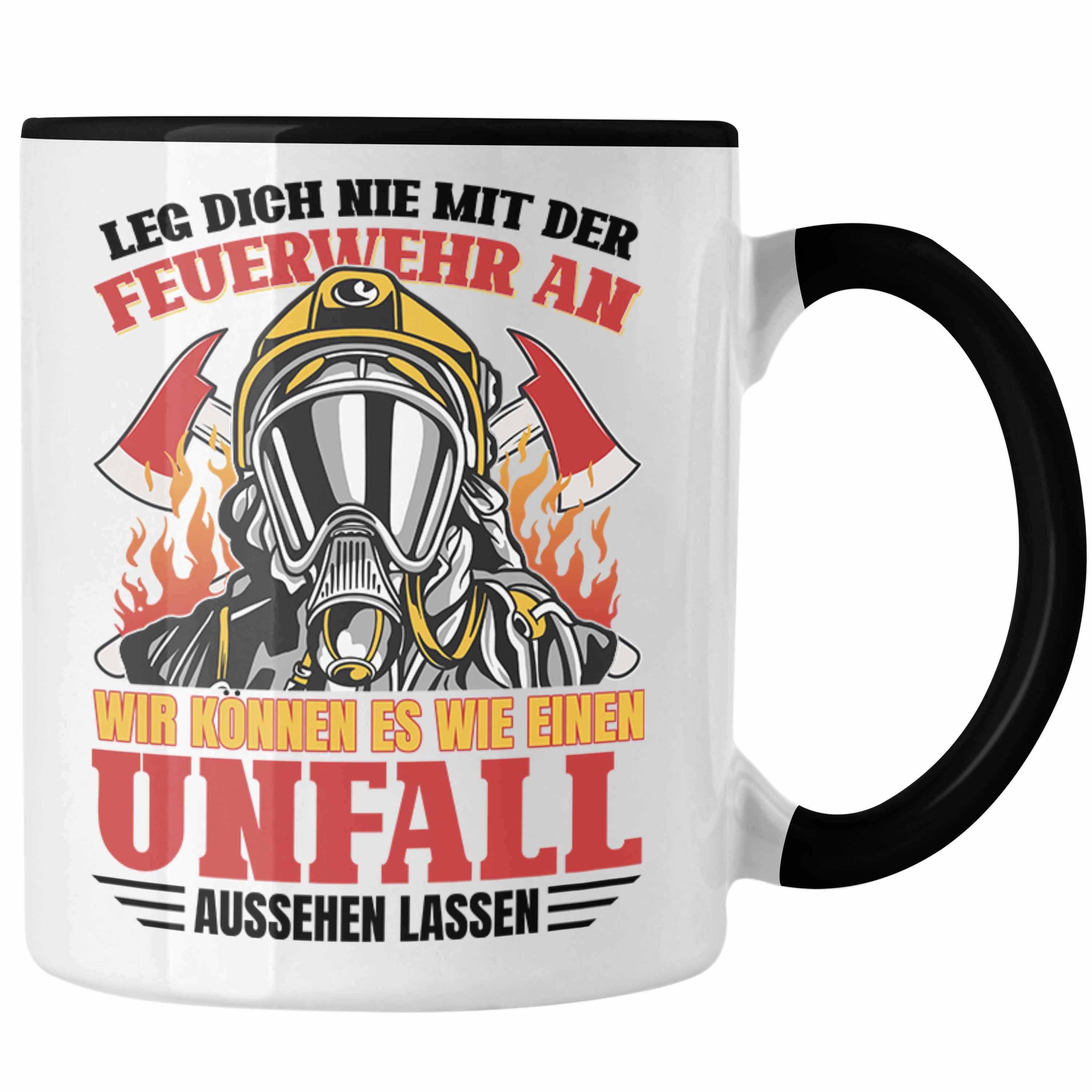 Trendation Tasse Trendation - Feuerwehr Tasse Geschenke Zubehör Lustig Einsatz Geburtstag Spruch Leg Dich Nie Mit Der Feuerwehr An