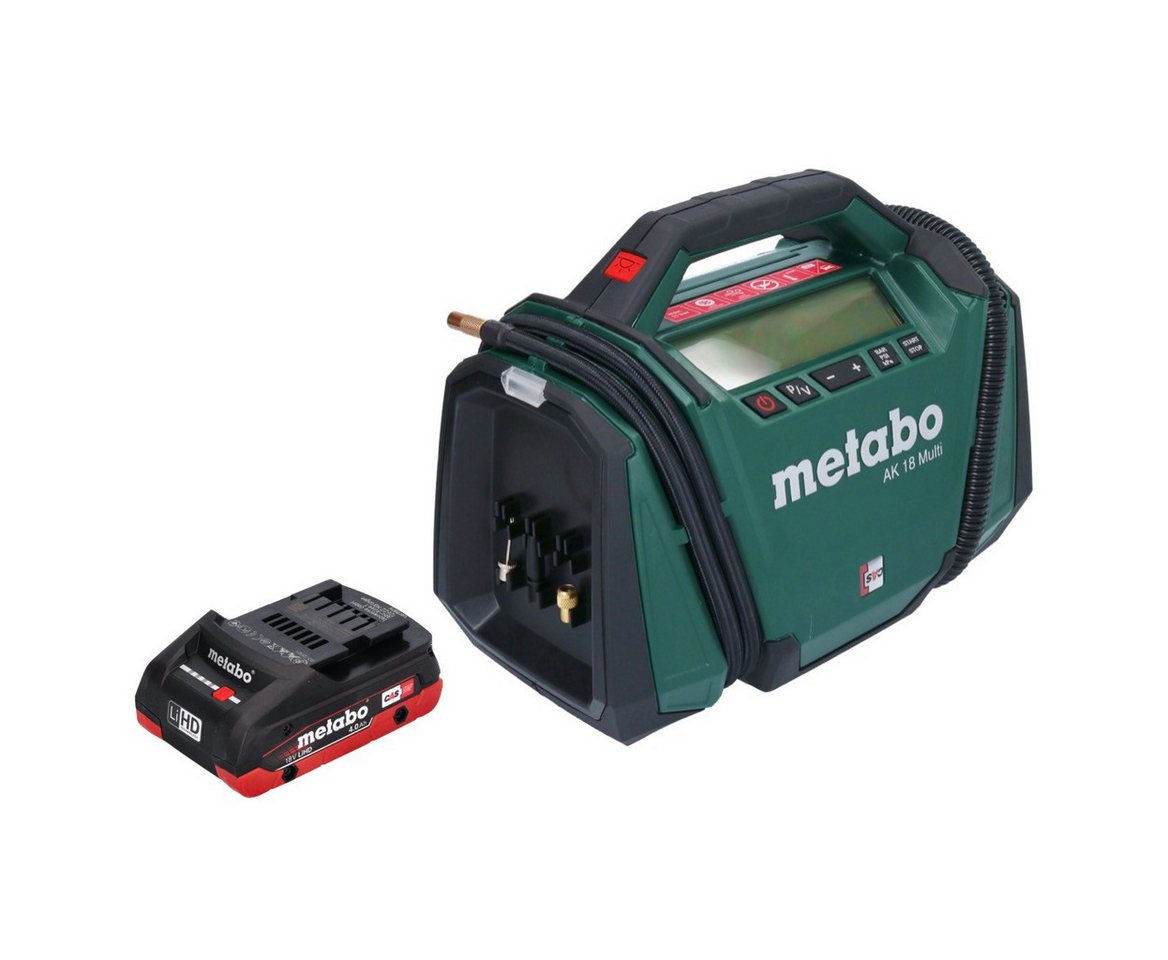 Thumbnail - metabo Akku-Handkompressor AK 18 Multi Akku Kompressor 18 V 11 bar + 1x Akku 4,0 Ah - ohne Lader