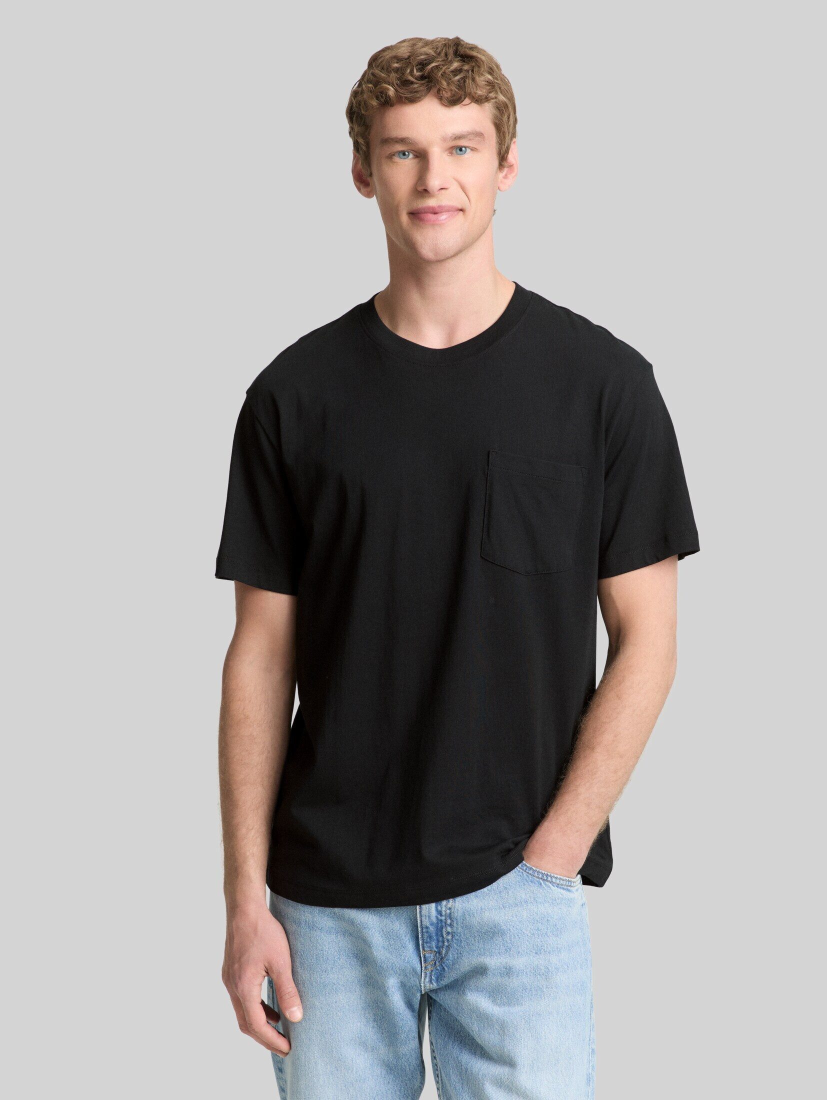 TOM TAILOR Denim T-Shirt T-Shirt Relaxed Fit T-Shirt mit Brusttasche