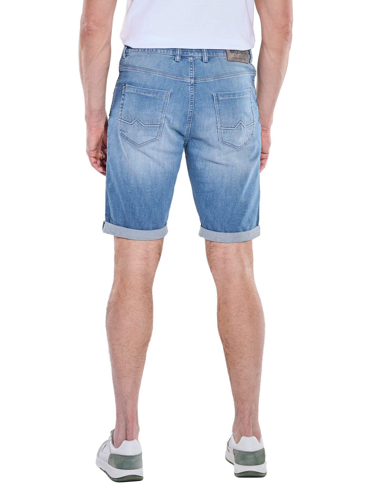 Engbers Jeansbermudas Herren Denim Shorts, Mittelblau