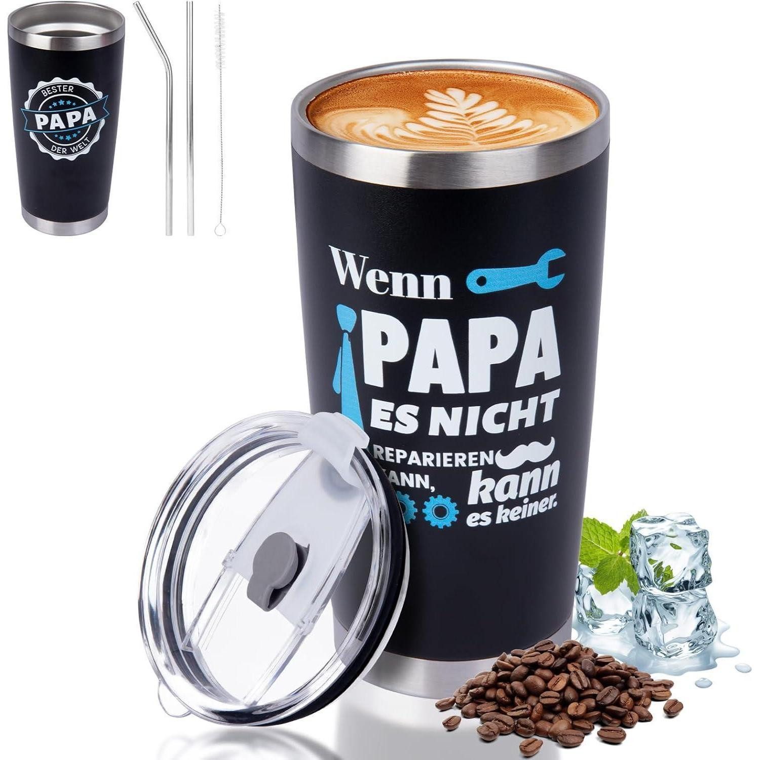 LuxusKollektion Thermobecher Thermobecher Vatertag Geschenk Kaffee 20 oz PAPA