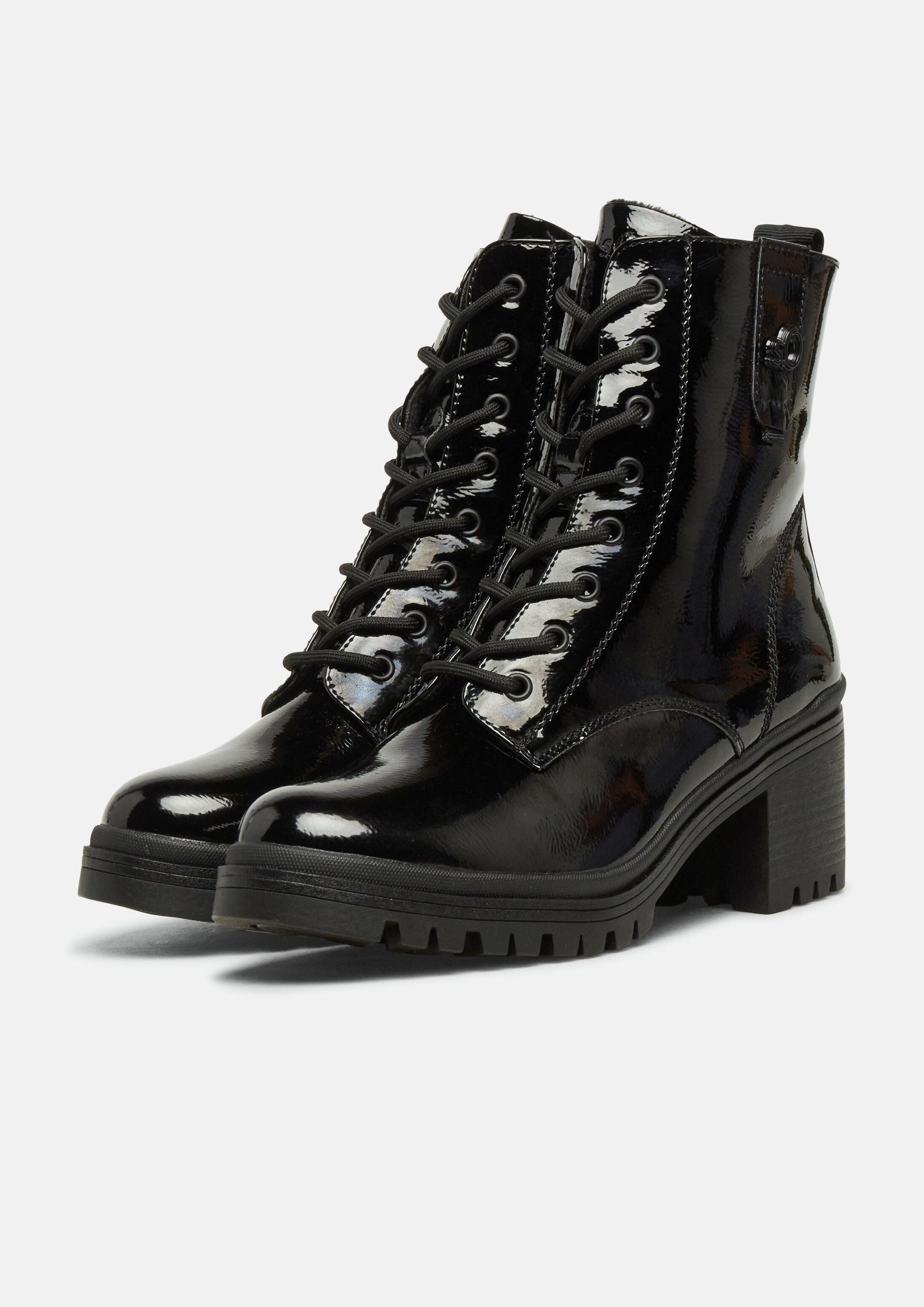 s.Oliver Stiefeletten Stiefel Stiefeletten in Lackleder-Optik mit Blockabsatz – Bild 3 von 3