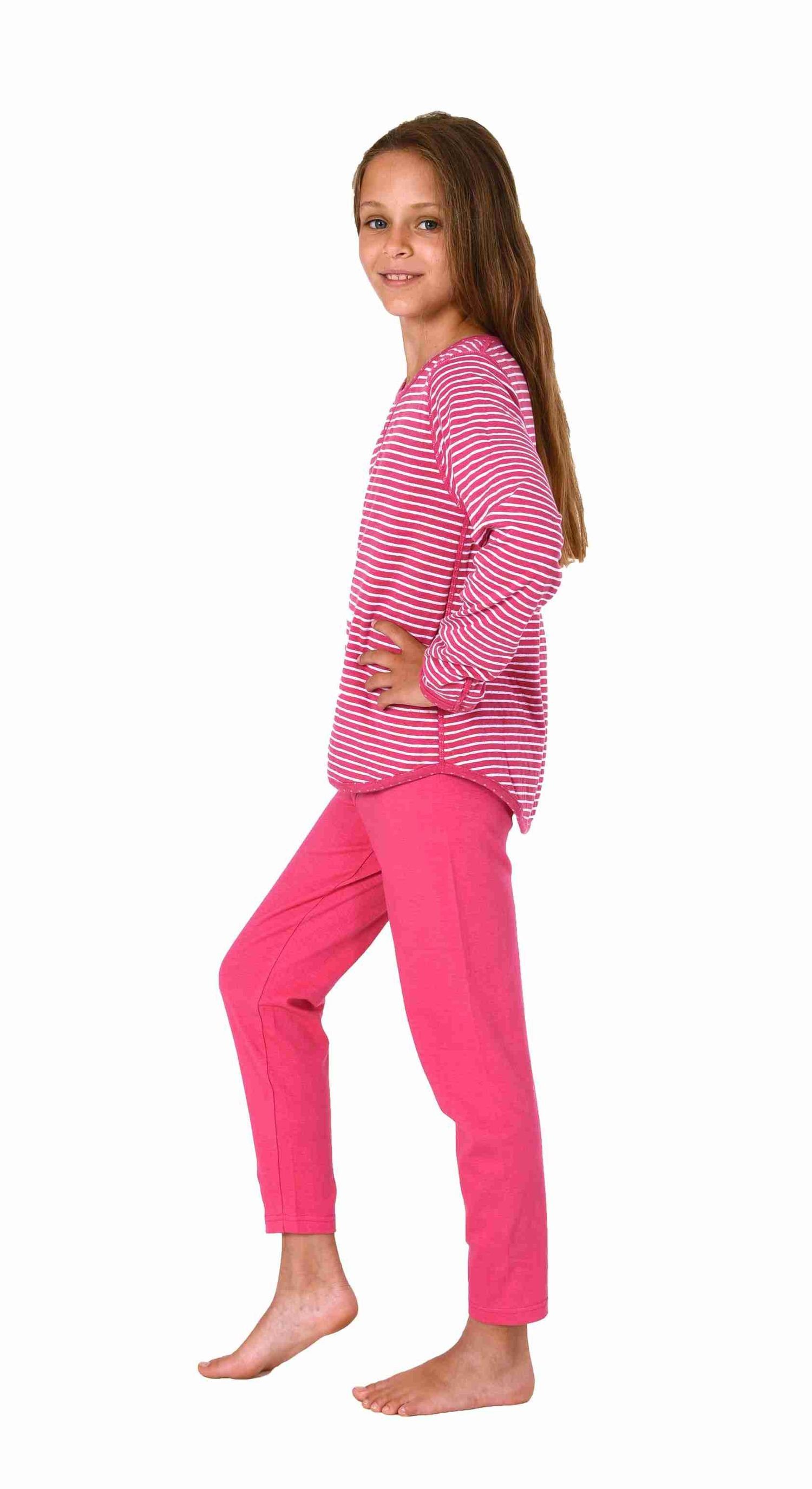 zum wenden Pyjama Schlafanzug Style Mädchen einem langarm rot - in 2 Normann Designs