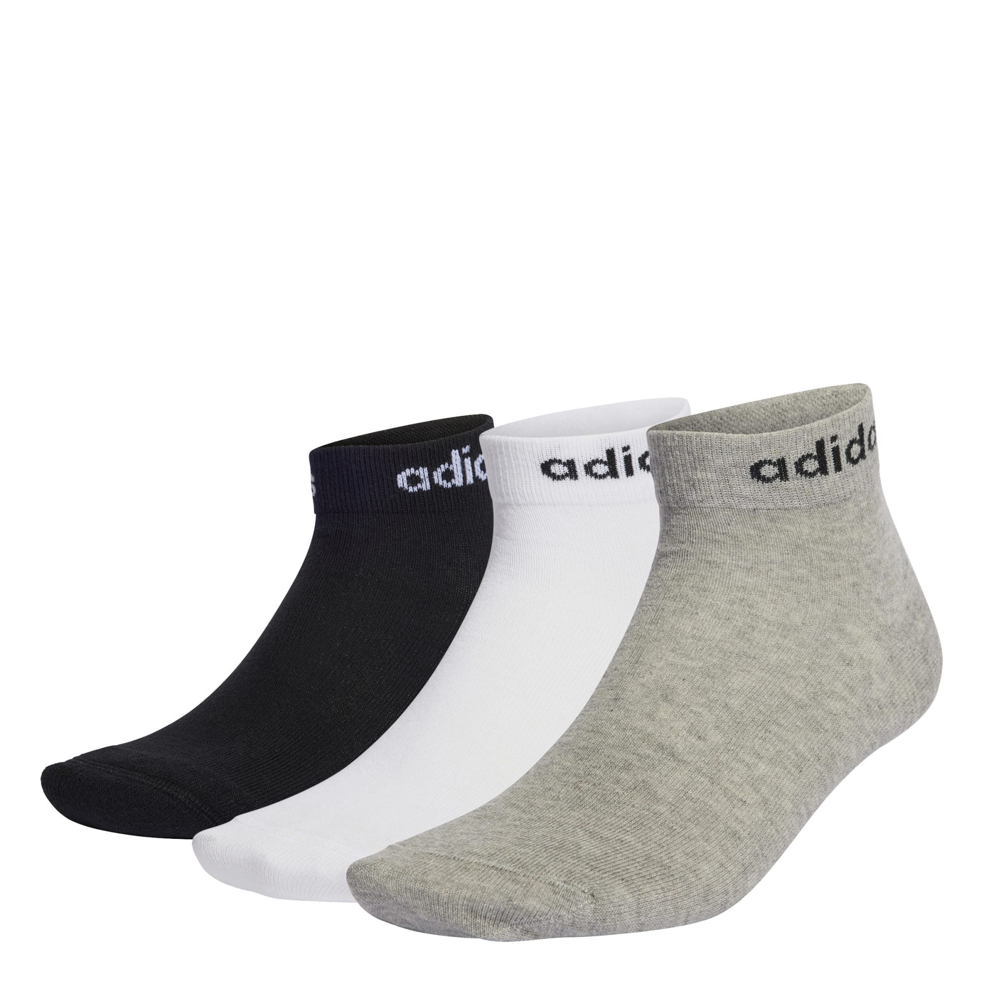 Sportsocken adidas Socken Think Linear Ankle Sock 3P