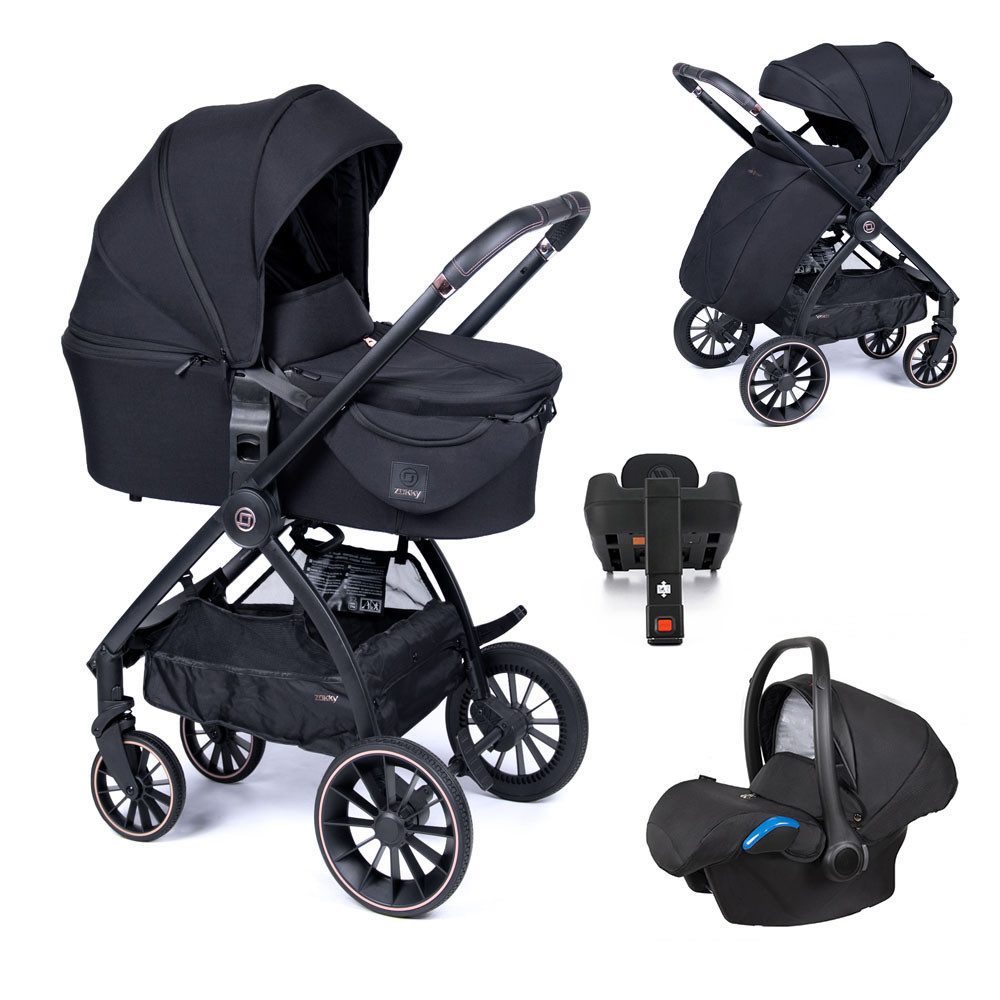 Kombi-Kinderwagen Nuvo 5 in 1 inkl. Sportsitz, Autositz, Iso und Zubehör in 2 Farben