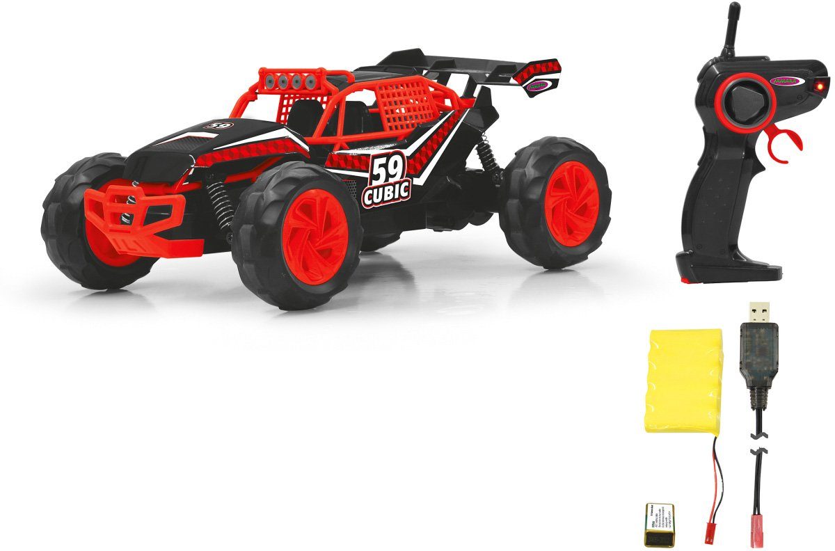 Jamara RC-Monstertruck Cubic Desert Buggy 2,4 GHz 1:14 rot/schwarz, Mit  gefedertem Fahrwerk und einstellbarer Spur