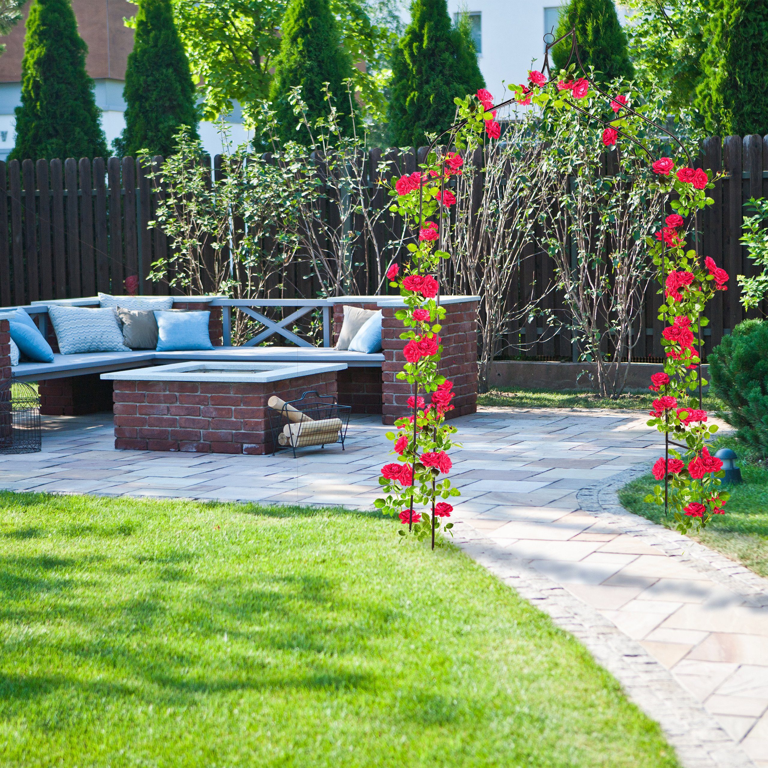 relaxdays Rosenbogen 255 cm hoch