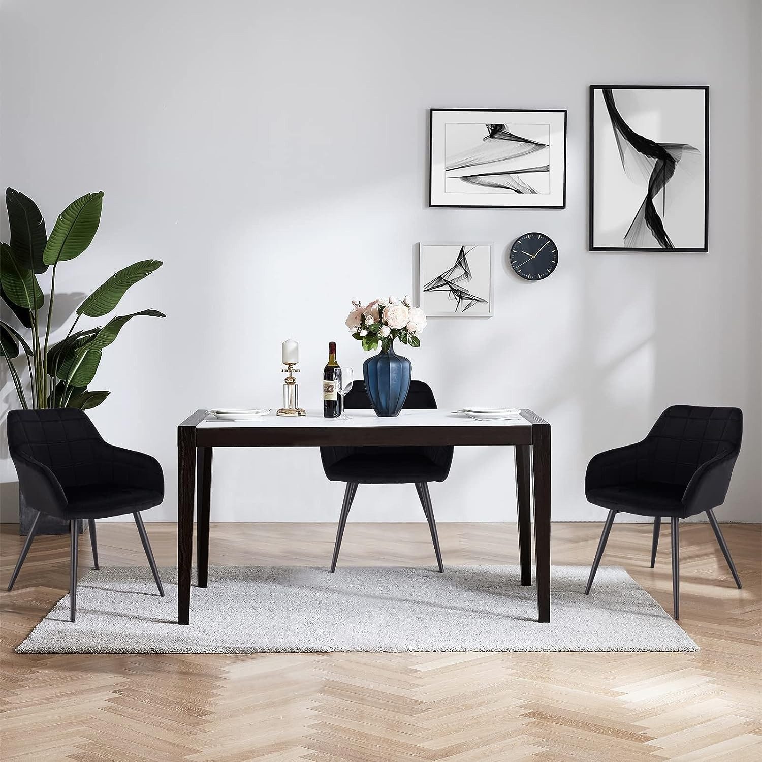 Woltu Esszimmerstuhl (1 St), Polsterstuhl mit Armlehne, Metallbeine günstig online kaufen