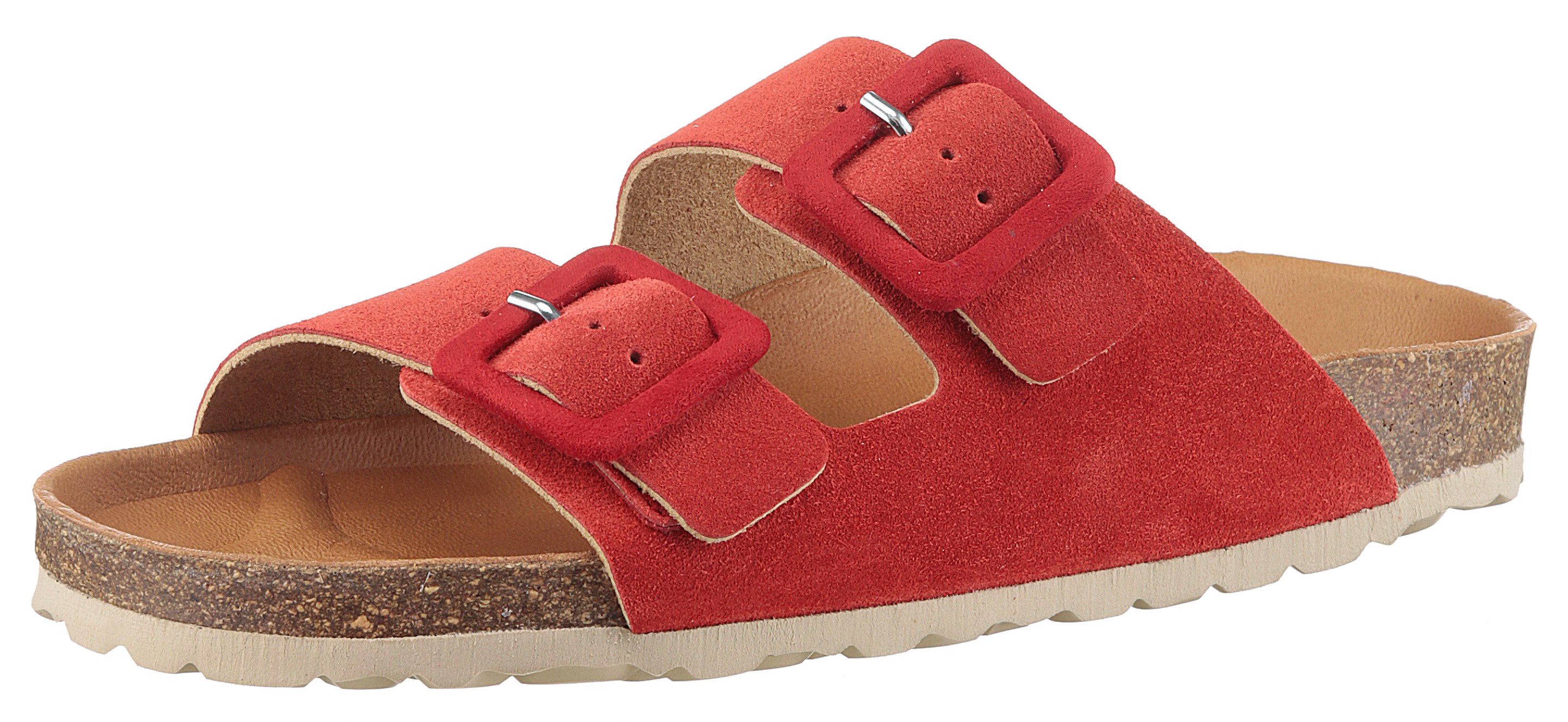 VERBENAS Randell Velour Pantolette, Sommerschuh, Schlappen, Hausschuh, Urla günstig online kaufen