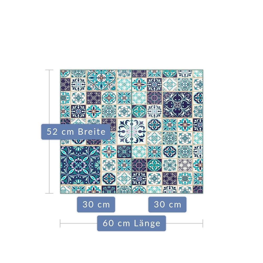 Herdarten Schneide, Abdeckung Herdabdeckplatte (2 Ceranfeld Herd-Abdeckplatte Decorwelt für Mosaik Teilig, excl. tlg), alle Abdeckplatte Blau Gasherde 2