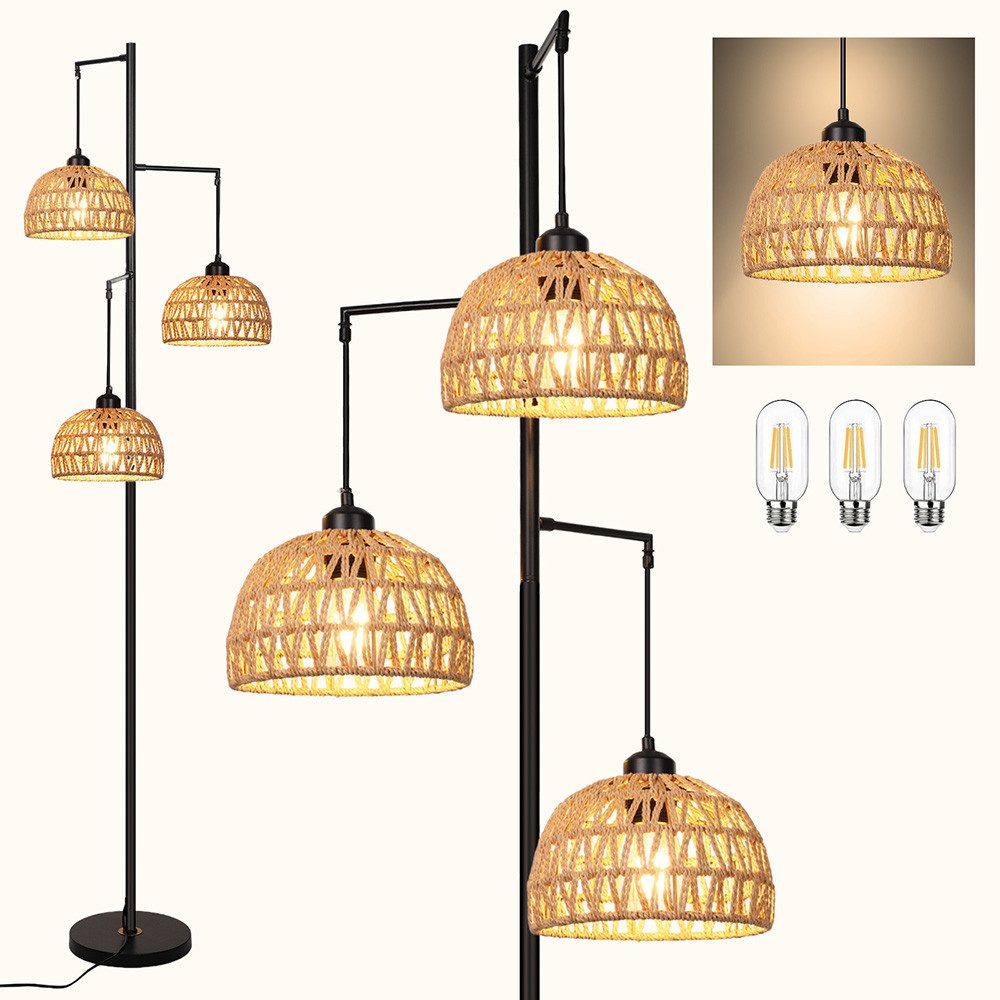 Lapamax LED Stehlampe 3 E27 Fassungen günstig online kaufen