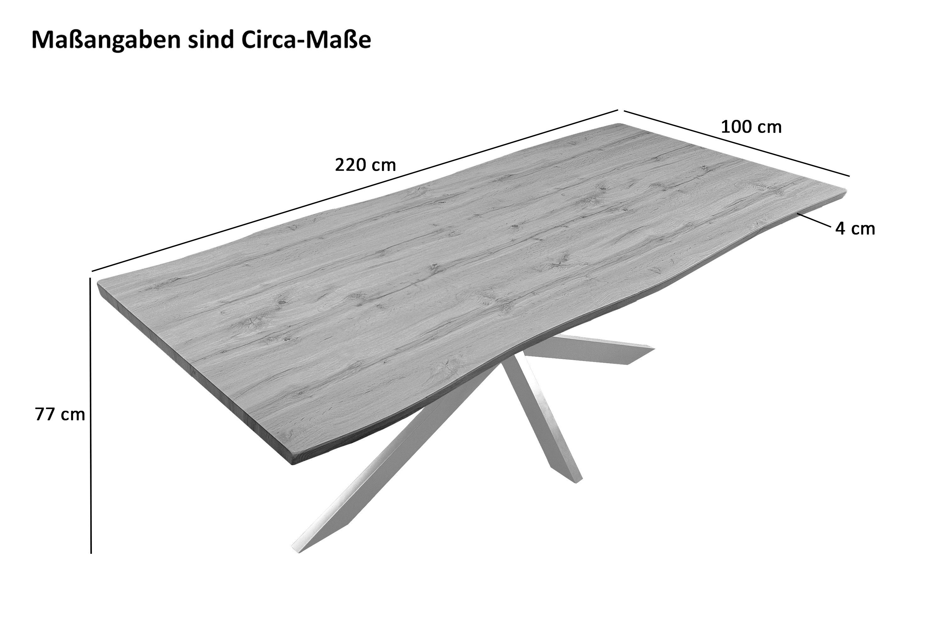 SAM® Esstisch TorbenS, verschiedene Holz-Optiken, Spider-Metallgestell, günstig online kaufen
