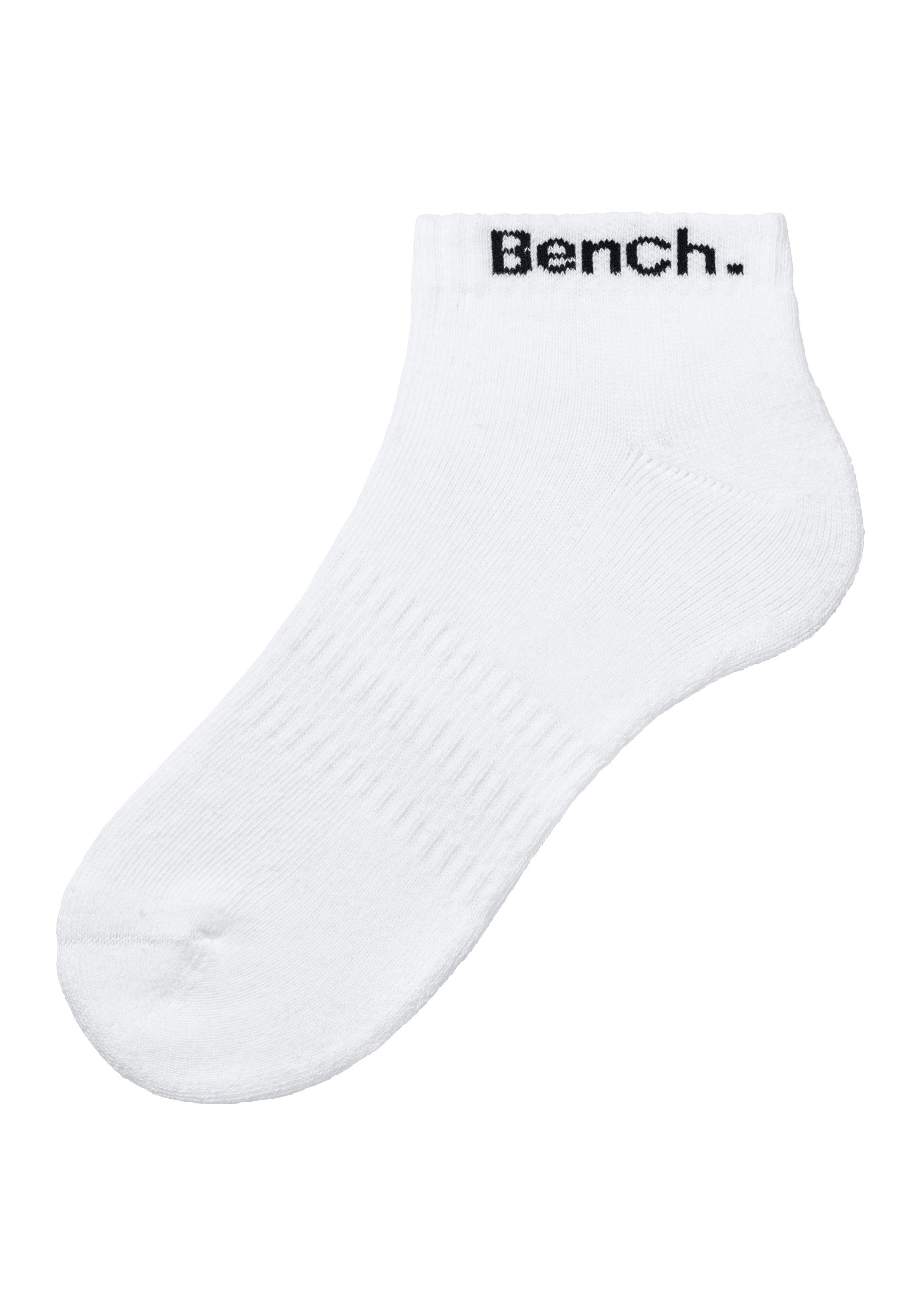 Bench. Sportsocken Damen Herren Tennis Kurzsocken (Packung, 12-Paar, Quarter socken Gr. 35-38 bis 47-48) mit Halbfußfrottee und Mittelfußgummi
