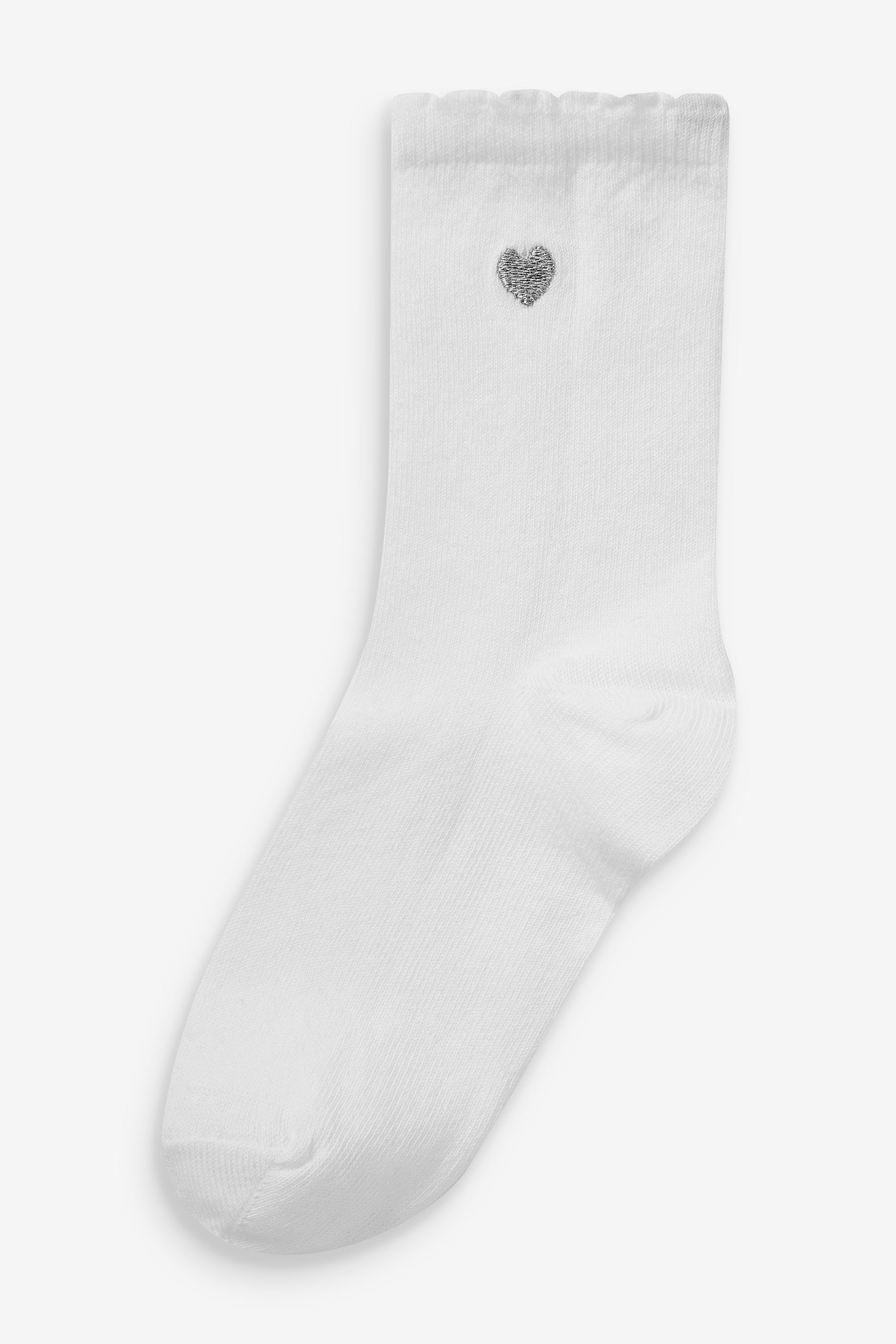 Next Socken (7-Paar) und Baumwolle 7er-Pack Socken mit Herzstickerei