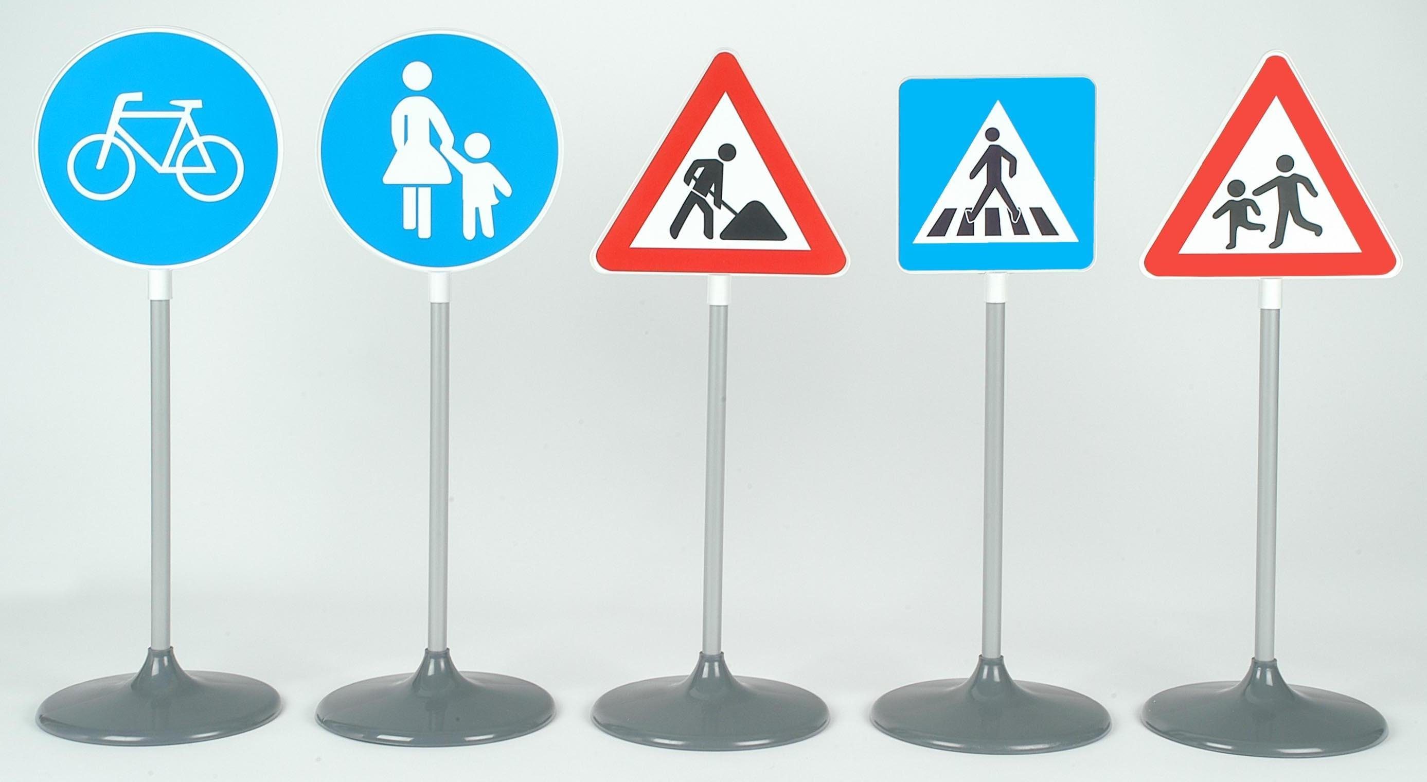 5-teiliges Verkehrsschilder SET Kinder Verkehrszeichen