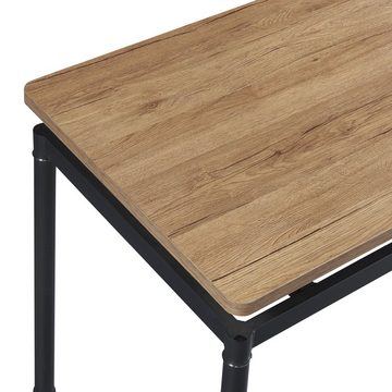 en.casa Esstisch, »Hemnes« für 4 Personen Stahlbeine 100 x 60 cm Stahlbeine Eiche-Optik