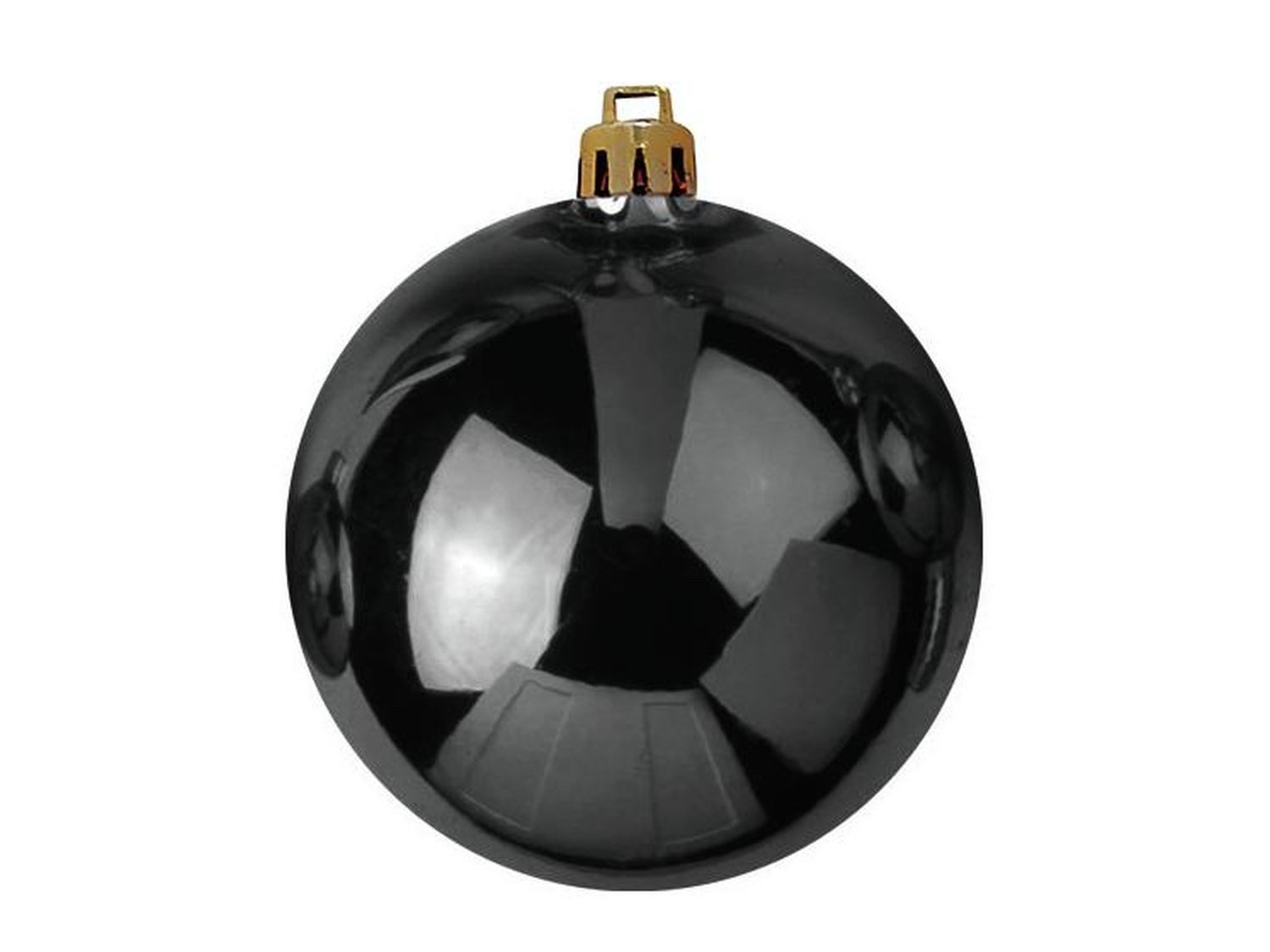 INNA-Glas Christbaumschmuck Weihnachtskugel Canela, glänzend schwarz, Ø20cm