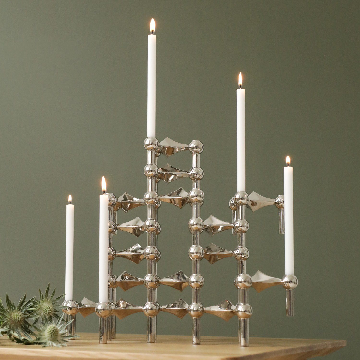 Stoff Nagel Wandkalender Chrom