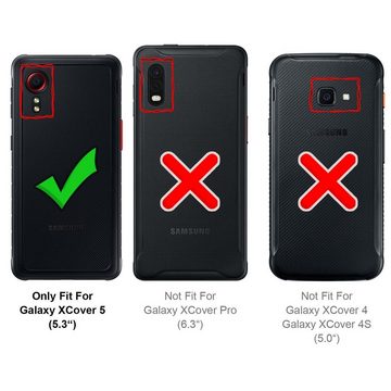 CoolGadget Handyhülle Book Case Handy Tasche für Samsung Galaxy XCover 5 5,3 Zoll, Hülle Klapphülle Flip Cover für Samsung Xcover 5 Schutzhülle stoßfest