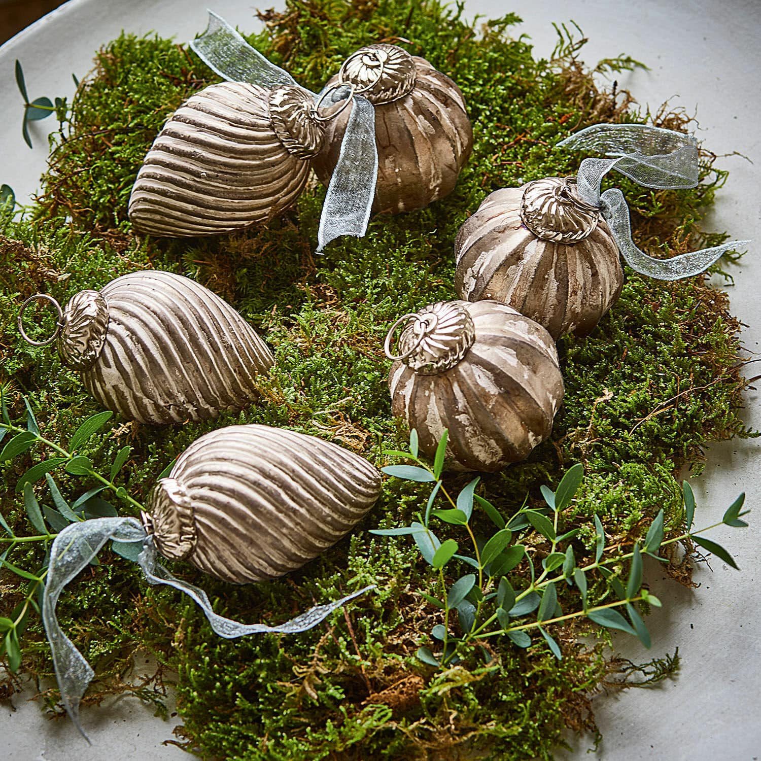 Mirabeau Christbaumschmuck Weihnachtsschmuck 6er Set Miras antiksilber, none