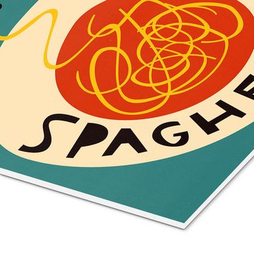 Posterlounge Forex-Bild Fox & Velvet, Yum Spaghetti, Küche Digitale Kunst