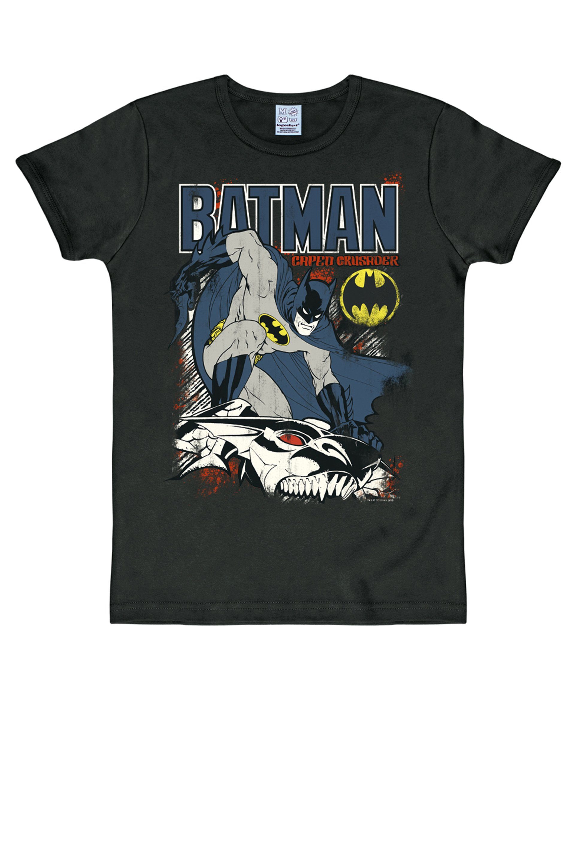 T-Shirt LOGOSHIRT Retro-Print Batman mit lässigem