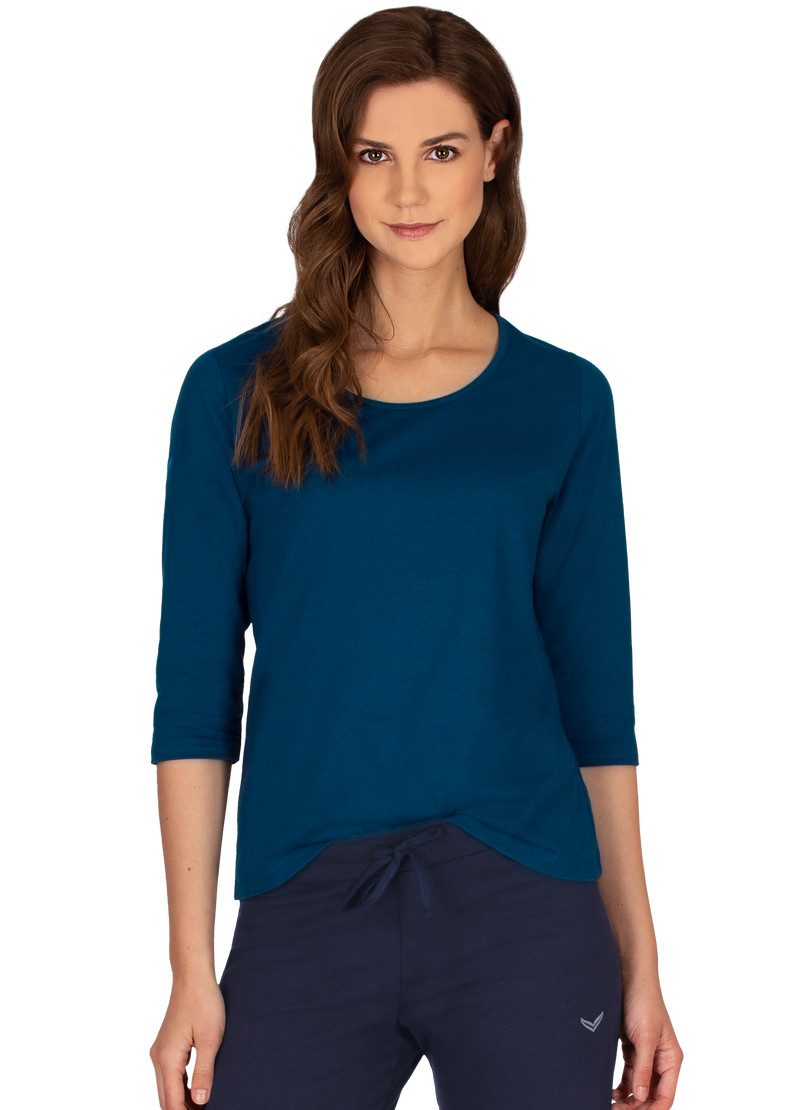 Trigema T-Shirt TRIGEMA Langarmshirs aus Biobaumwolle (1-tlg)