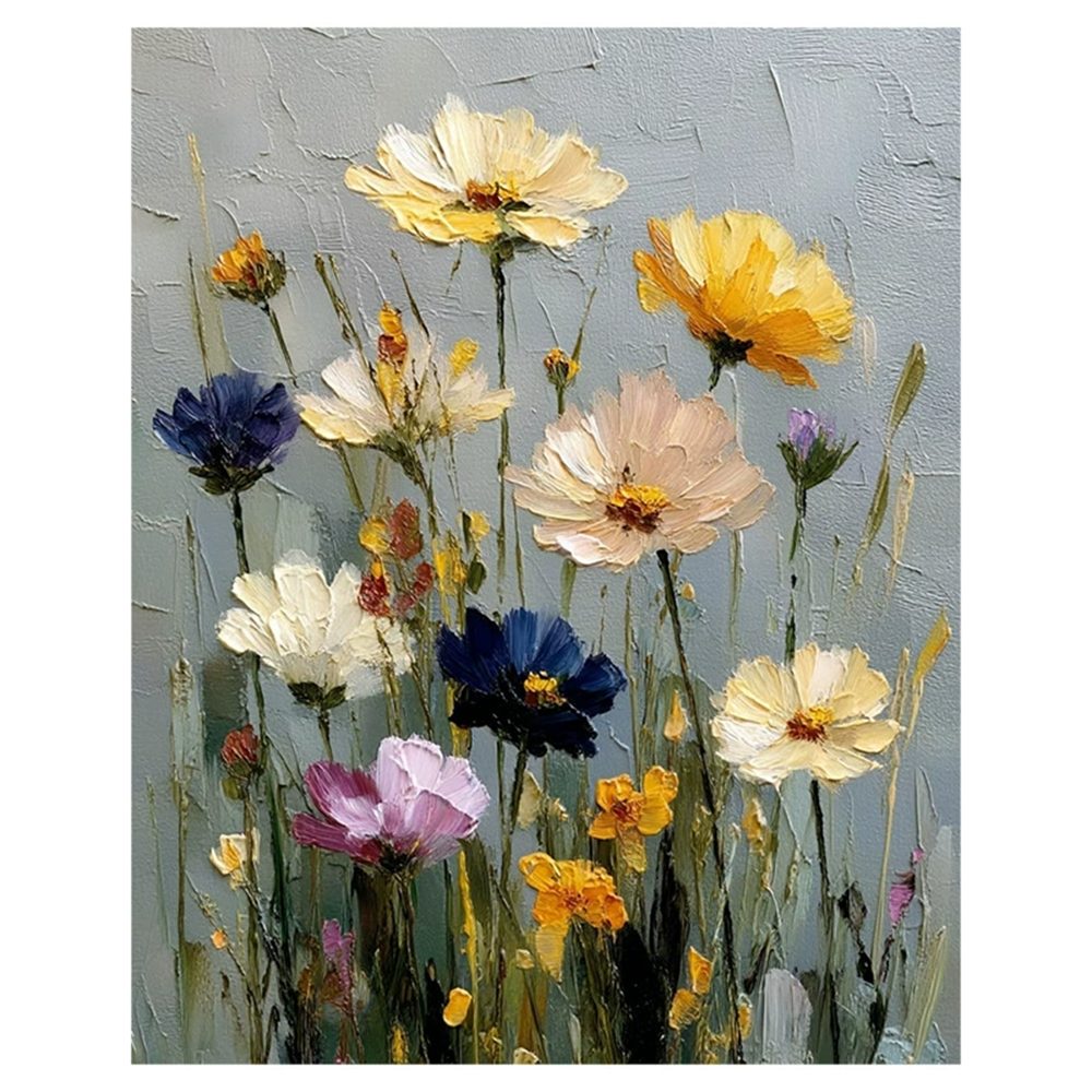 Zyronn Malen nach Zahlen Malen Set für Erwachsene und Anfänger – Wildblumen, 40 x 50 cm, DIY-Acrylmalerei auf Leinwand,Wanddekoration für Zuhause, Geschenk