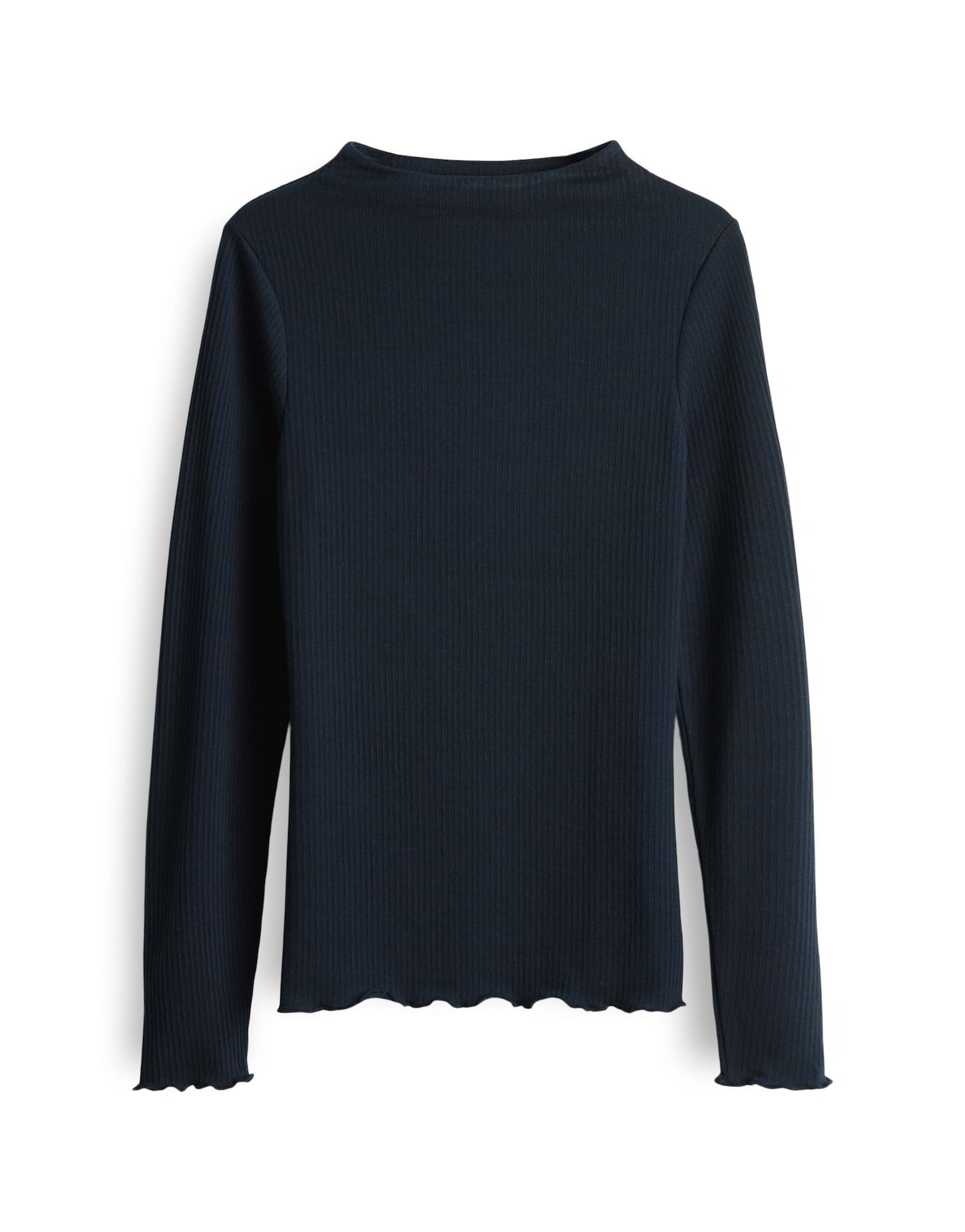 Longsleeve SOMANZI aus feinem Rippjersey