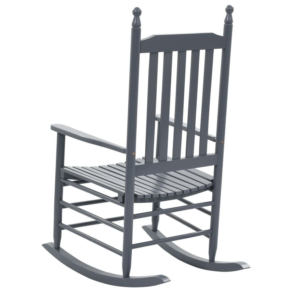 Grau Grau Sitzfläche mit vidaXL Stuhl Pappelholz | Grau gebogener Schaukelstuhl