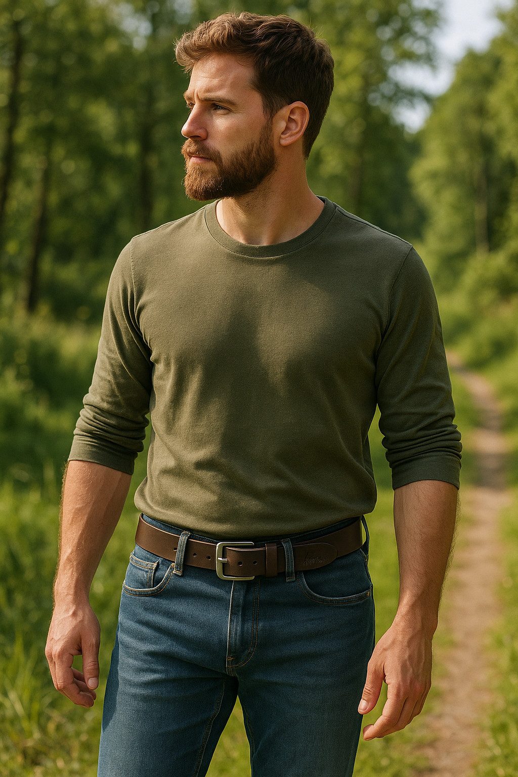 La Chasse® Ledergürtel Büffelledergürtel "Bison" Ledergürtel günstig online kaufen
