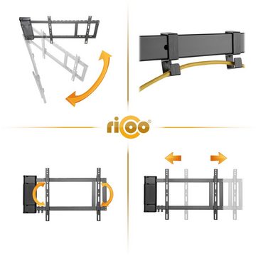 RICOO SE2544 TV-Wandhalterung, (bis 65 Zoll, Fernseher Halter elektrisch motorisiert schwenkbar VESA 400x400)