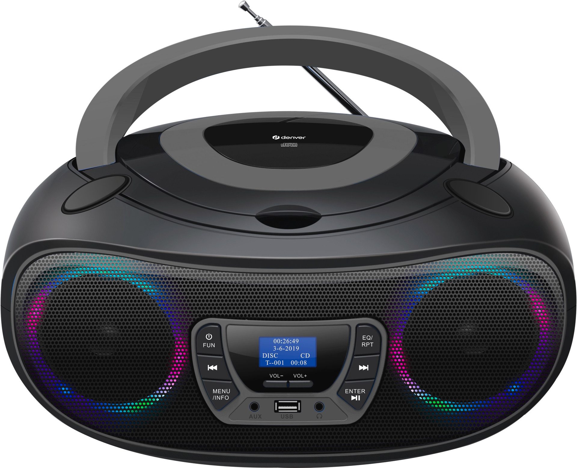 Denver DAB+ Boombox Mit DAB+/FM-Radio, Bluetooth-Funktion,pink Digitalradio (DAB)